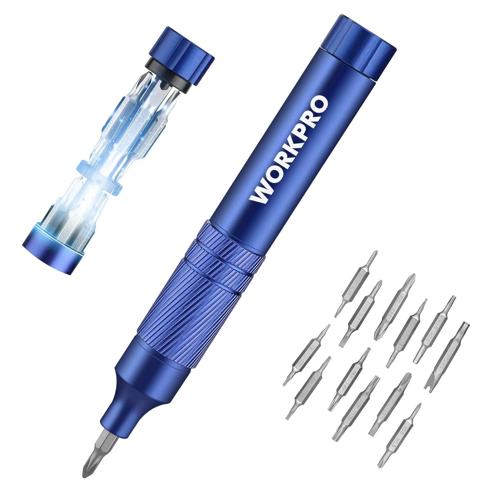 Juego de Destornilladores Mini 24 en 1 WORKPRO Azul