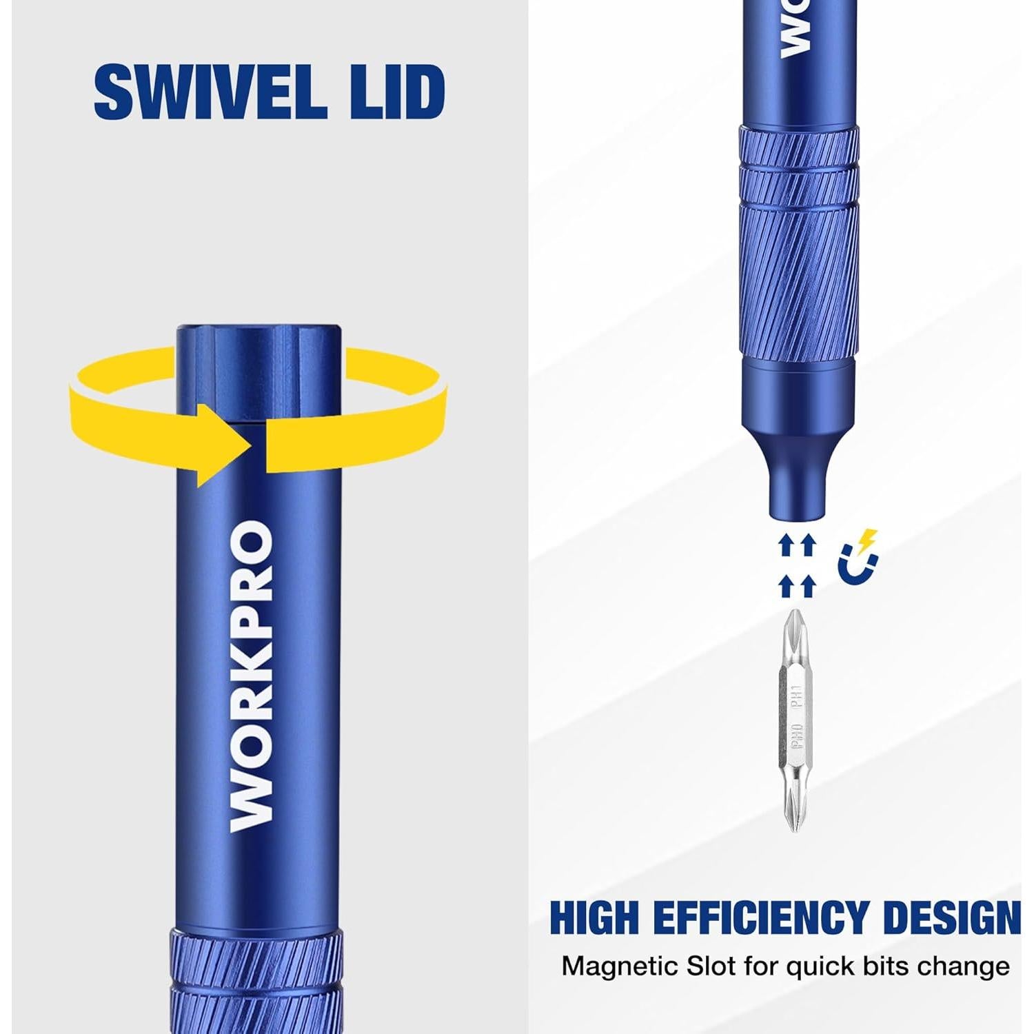Juego de Destornilladores Mini 24 en 1 WORKPRO Azul