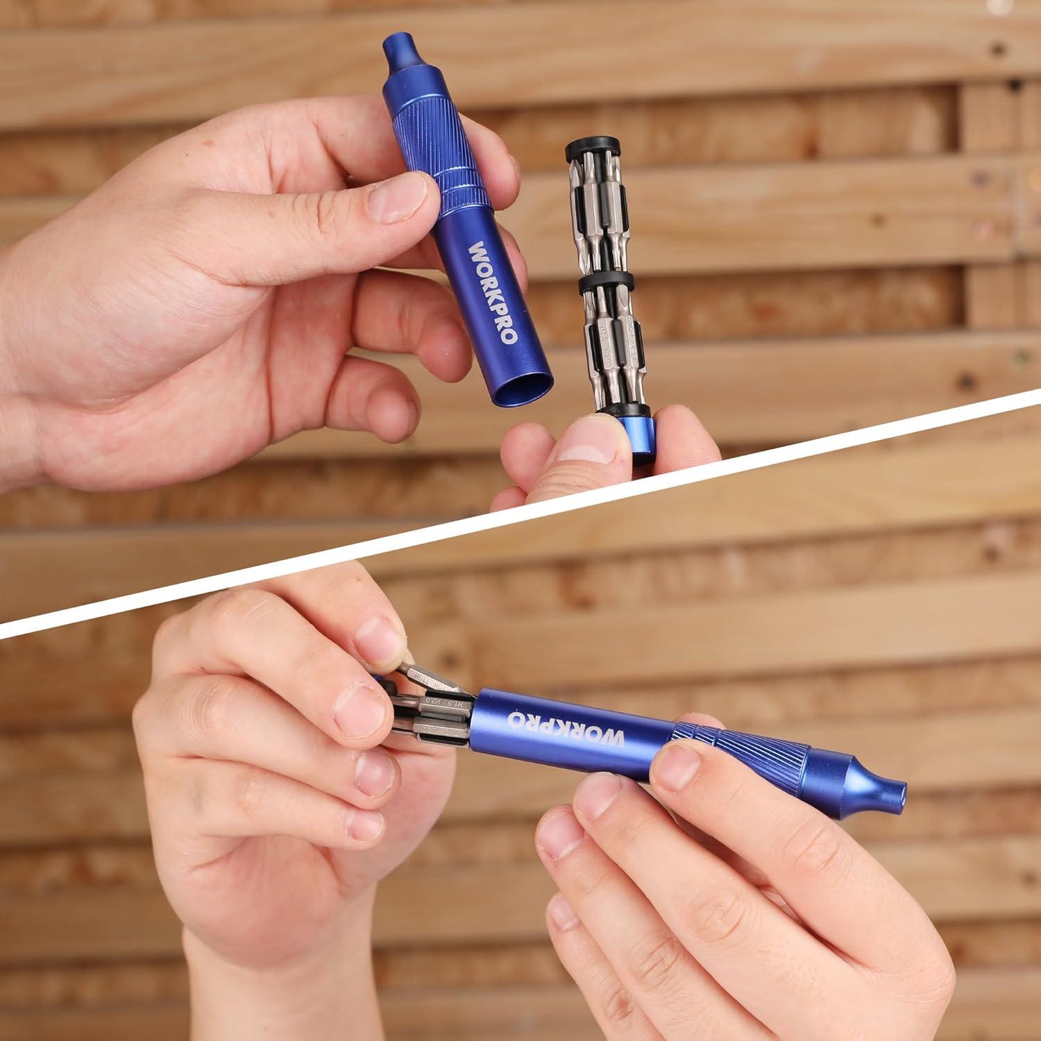 Juego de Destornilladores Mini 24 en 1 WORKPRO Azul