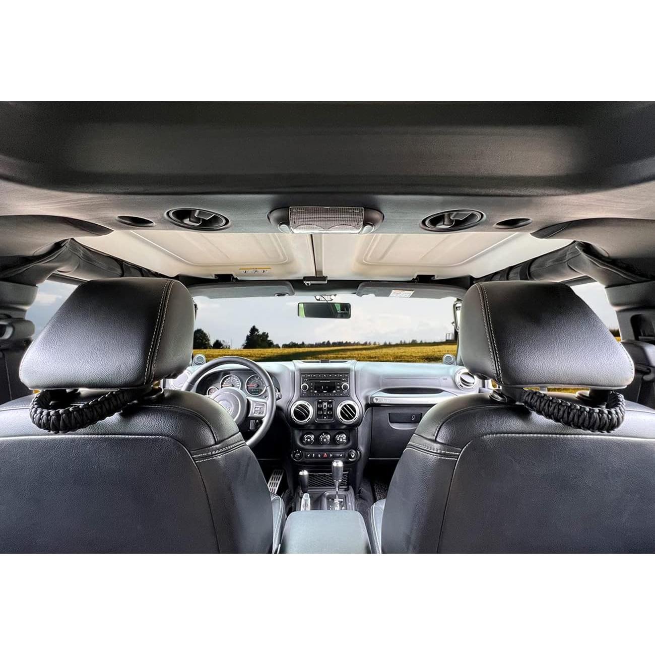 Asas de Reposacabezas Paracord RDFUN para Jeep Wrangler - 2 Piezas