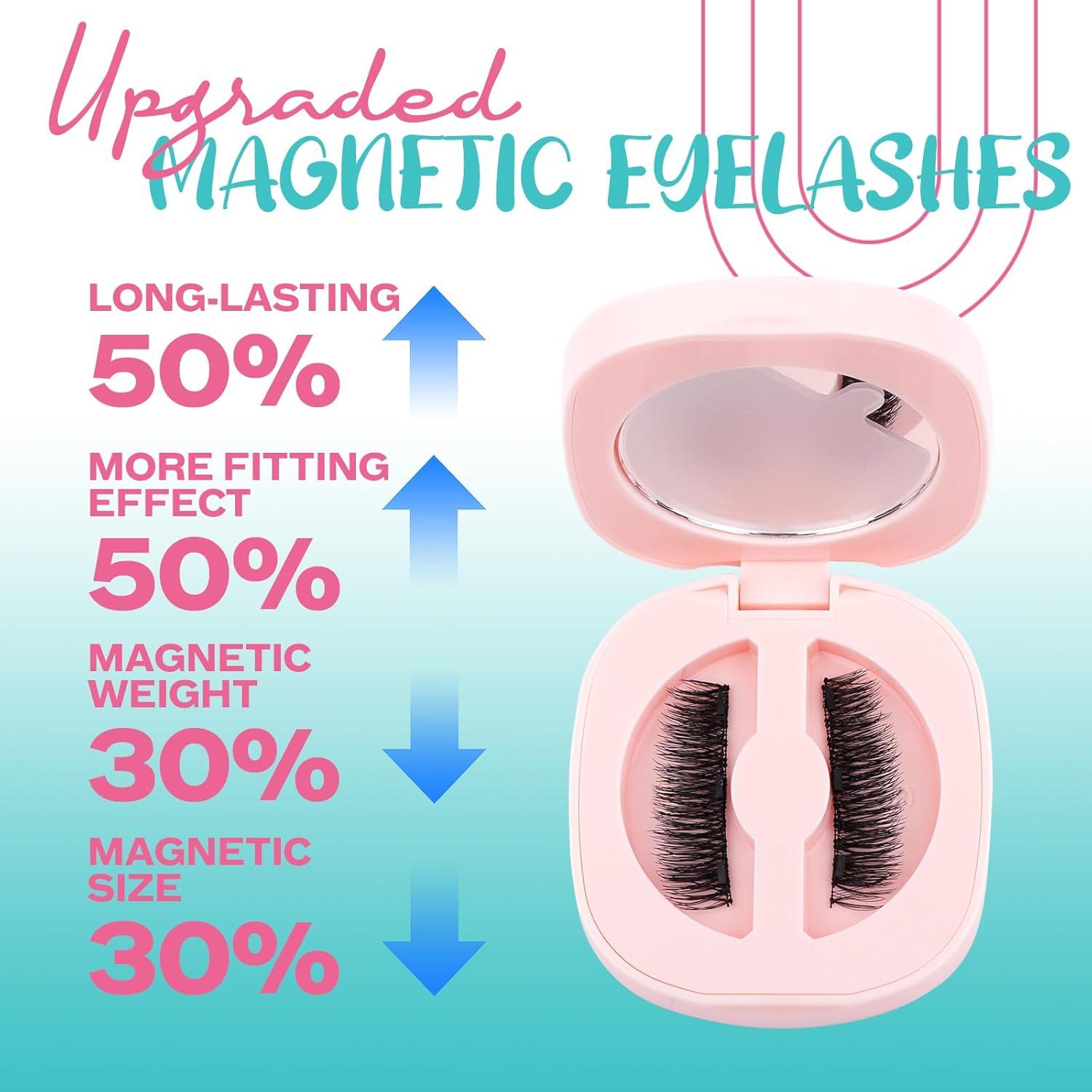 Pestañas Magnéticas GEMERRY 1 Par con Aplicador Reutilizables