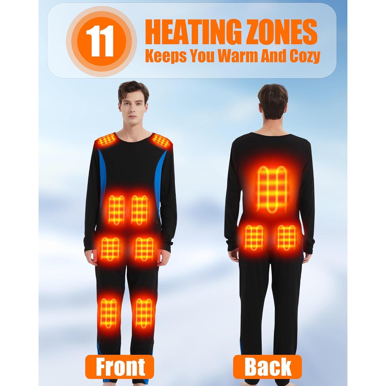 Conjunto Ropa Interior Calefaccionada Hombre 2 Piezas 10000mAh