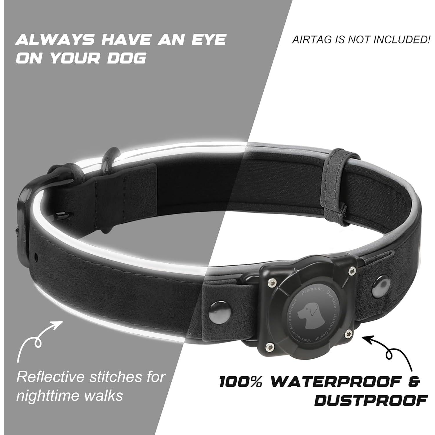 Collar para Perro Odokele con Soporte AirTag - Impermeable M