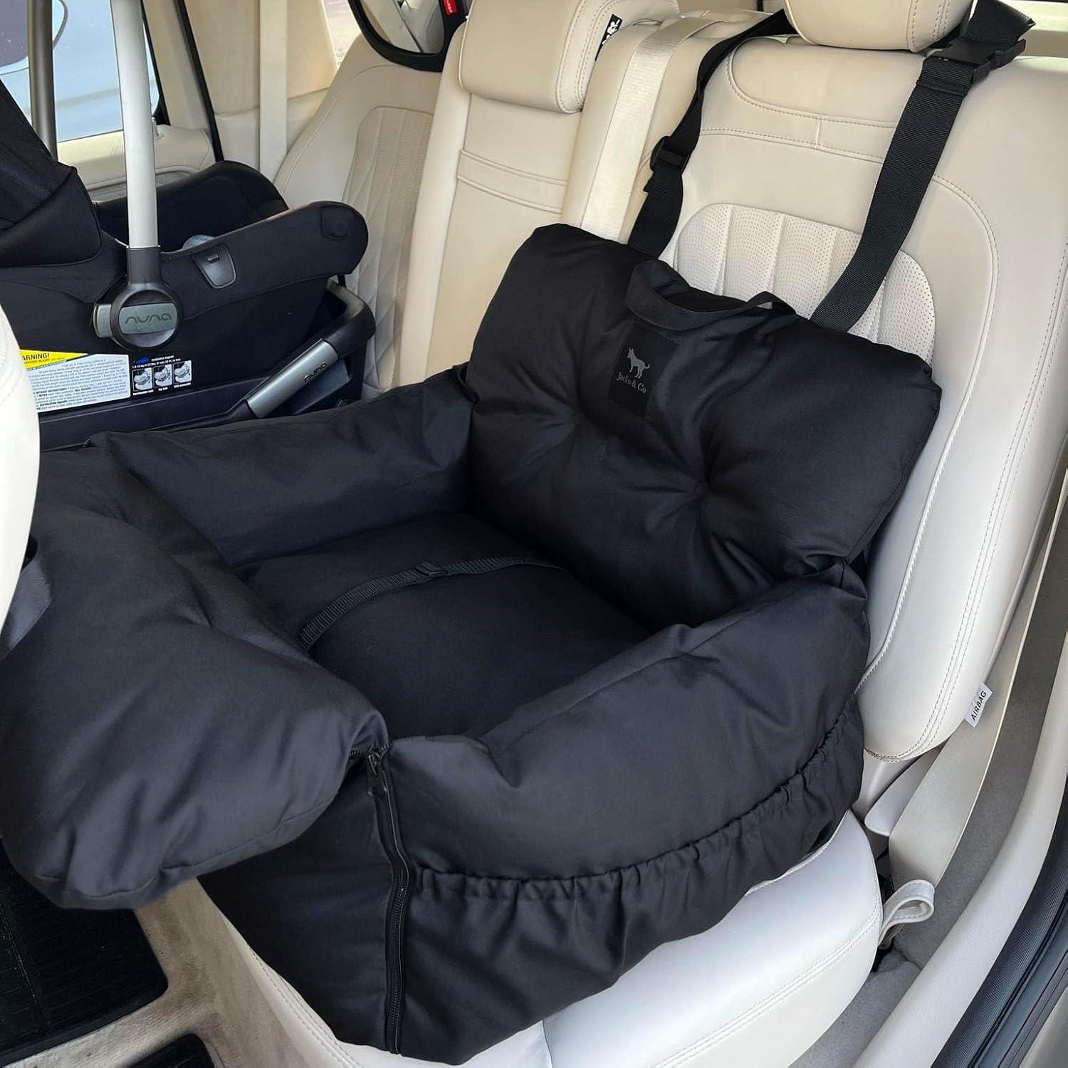 Asiento de Coche para Perros Jacko & Co - Negro Pequeño hasta 11.34 kg