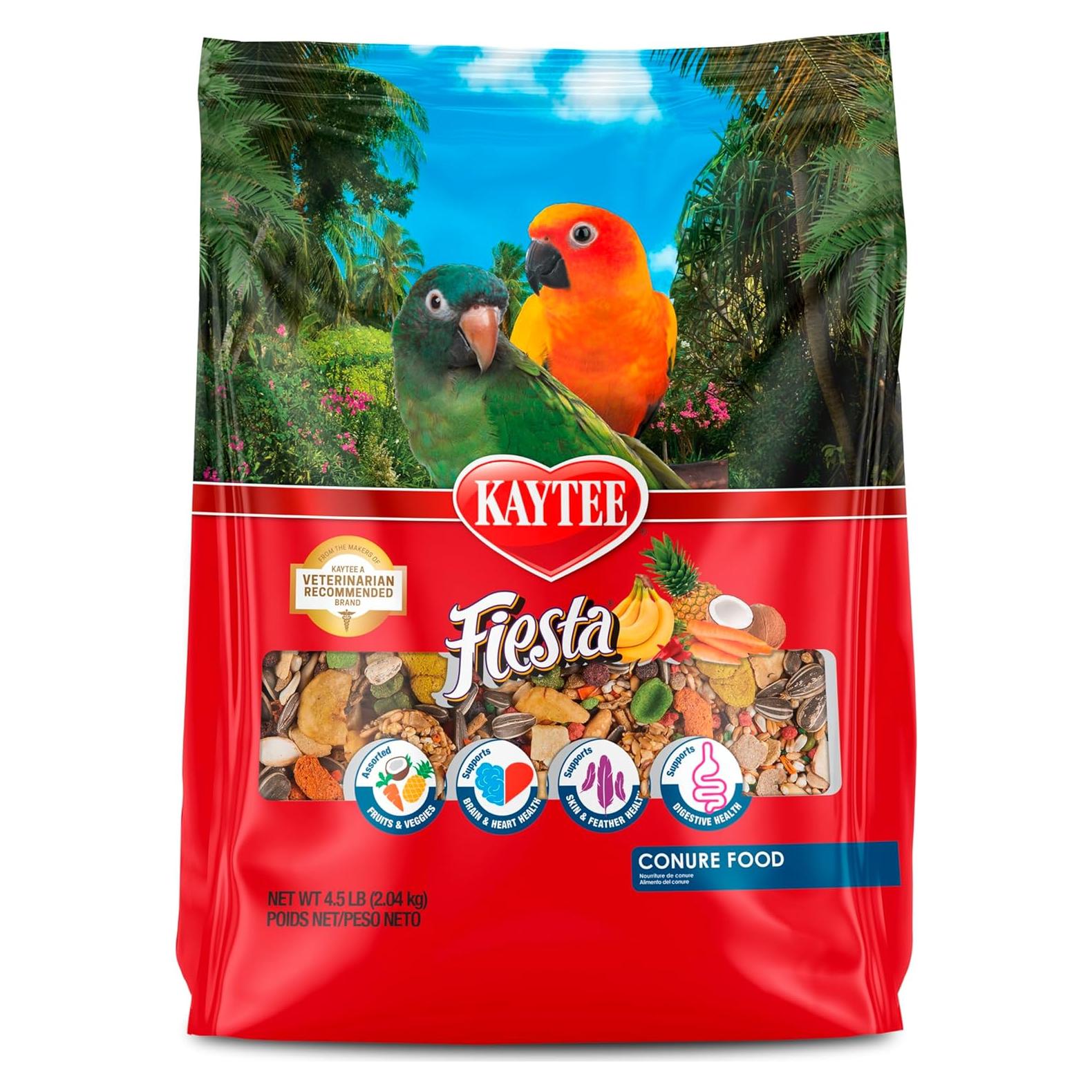 Comida para Conures Kaytee Fiesta 2.04 kg - Nutrición Completa