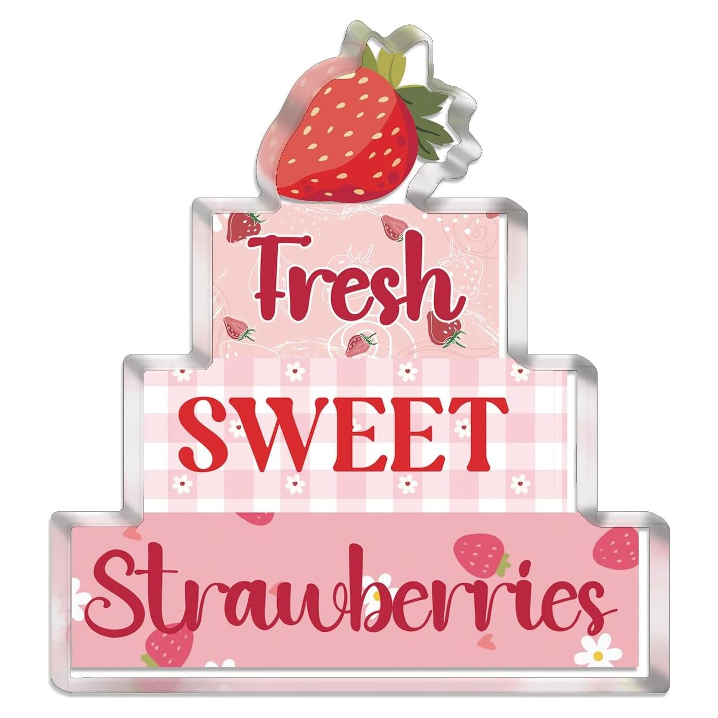 Placa Decorativa de Acrílico SUDIKUB Fresa 17.3x16.9cm