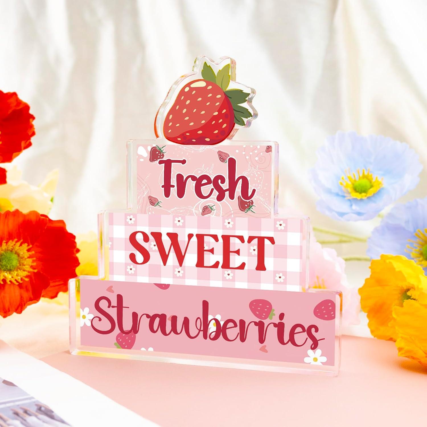 Placa Decorativa de Acrílico SUDIKUB Fresa 17.3x16.9cm