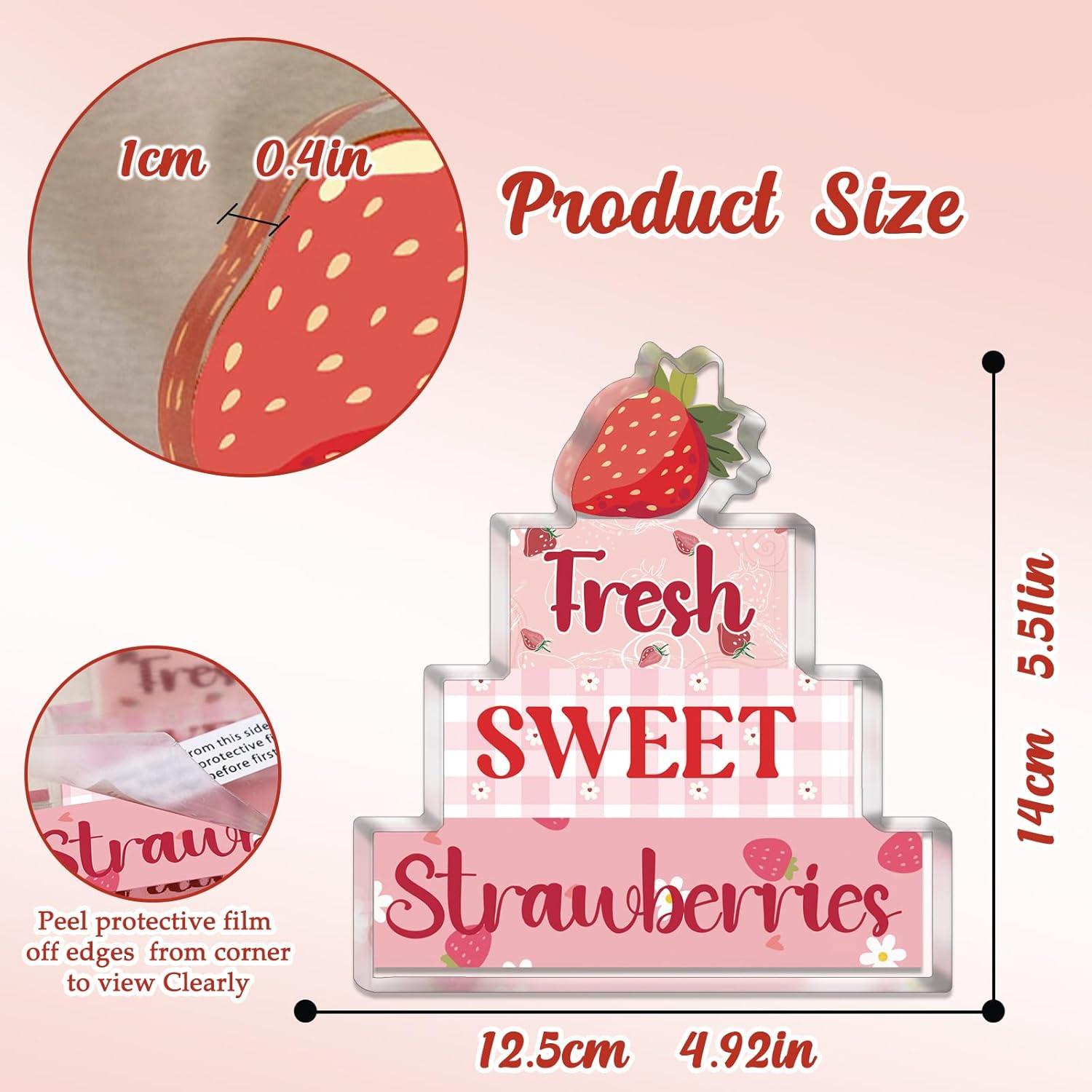 Placa Decorativa de Acrílico SUDIKUB Fresa 17.3x16.9cm