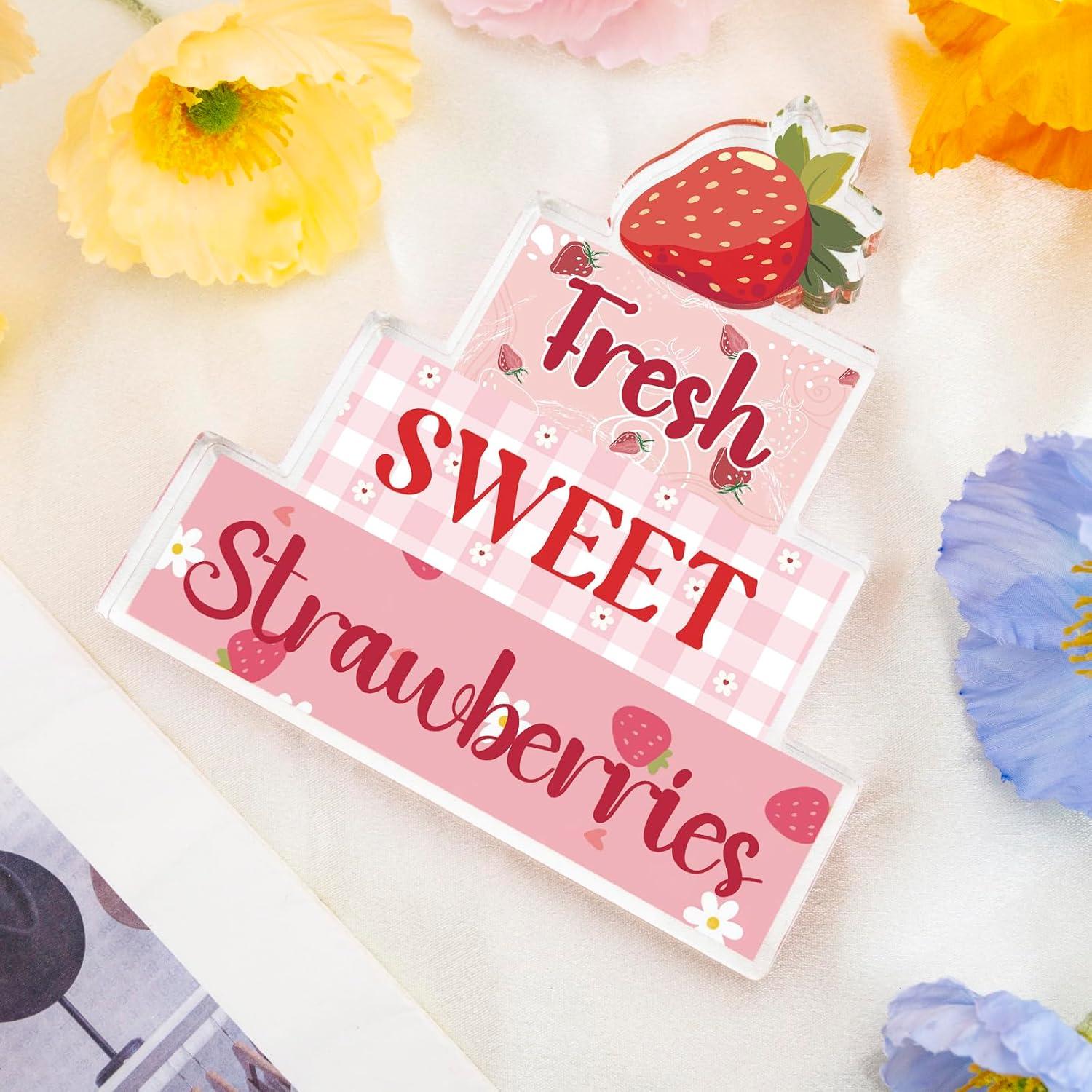 Placa Decorativa de Acrílico SUDIKUB Fresa 17.3x16.9cm