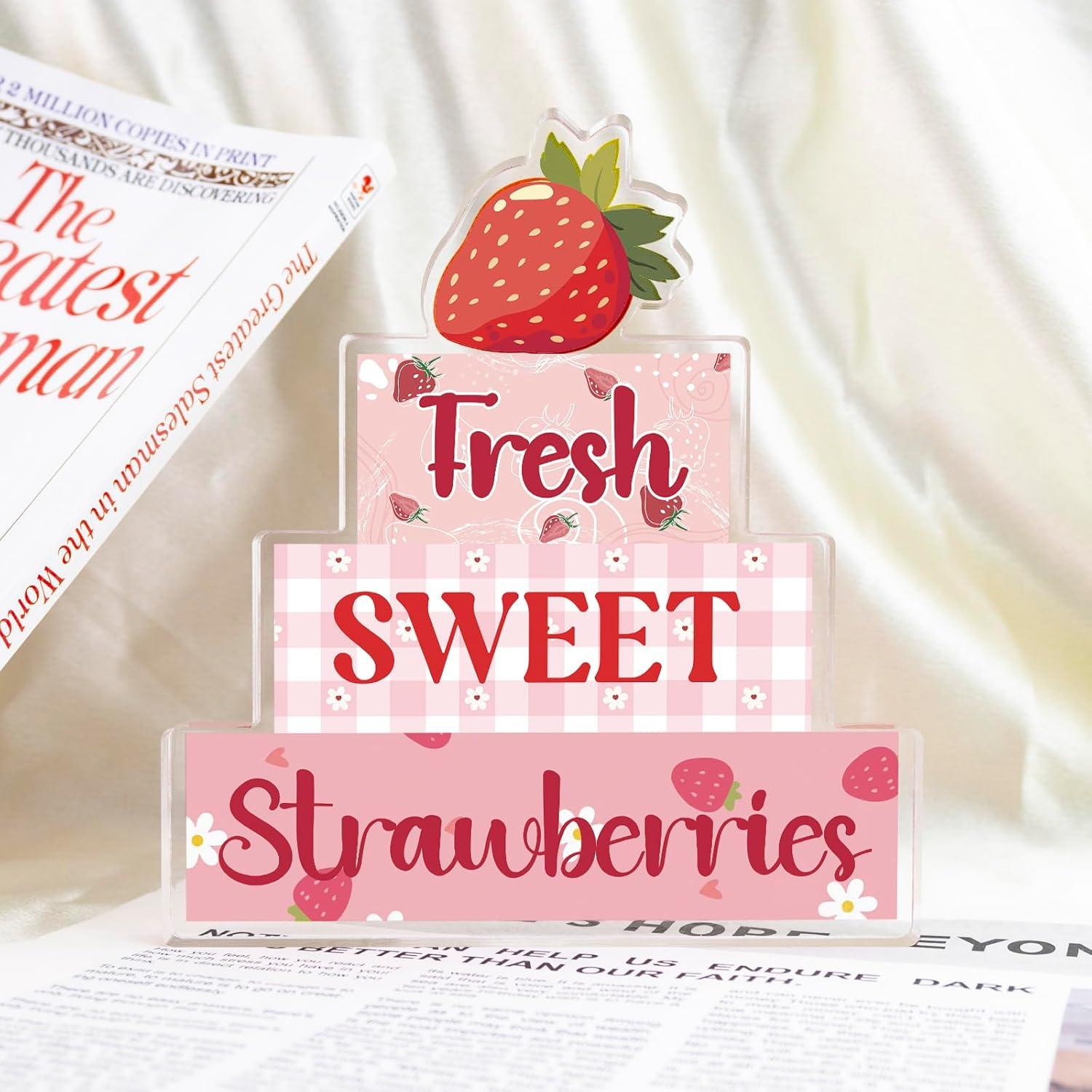 Placa Decorativa de Acrílico SUDIKUB Fresa 17.3x16.9cm