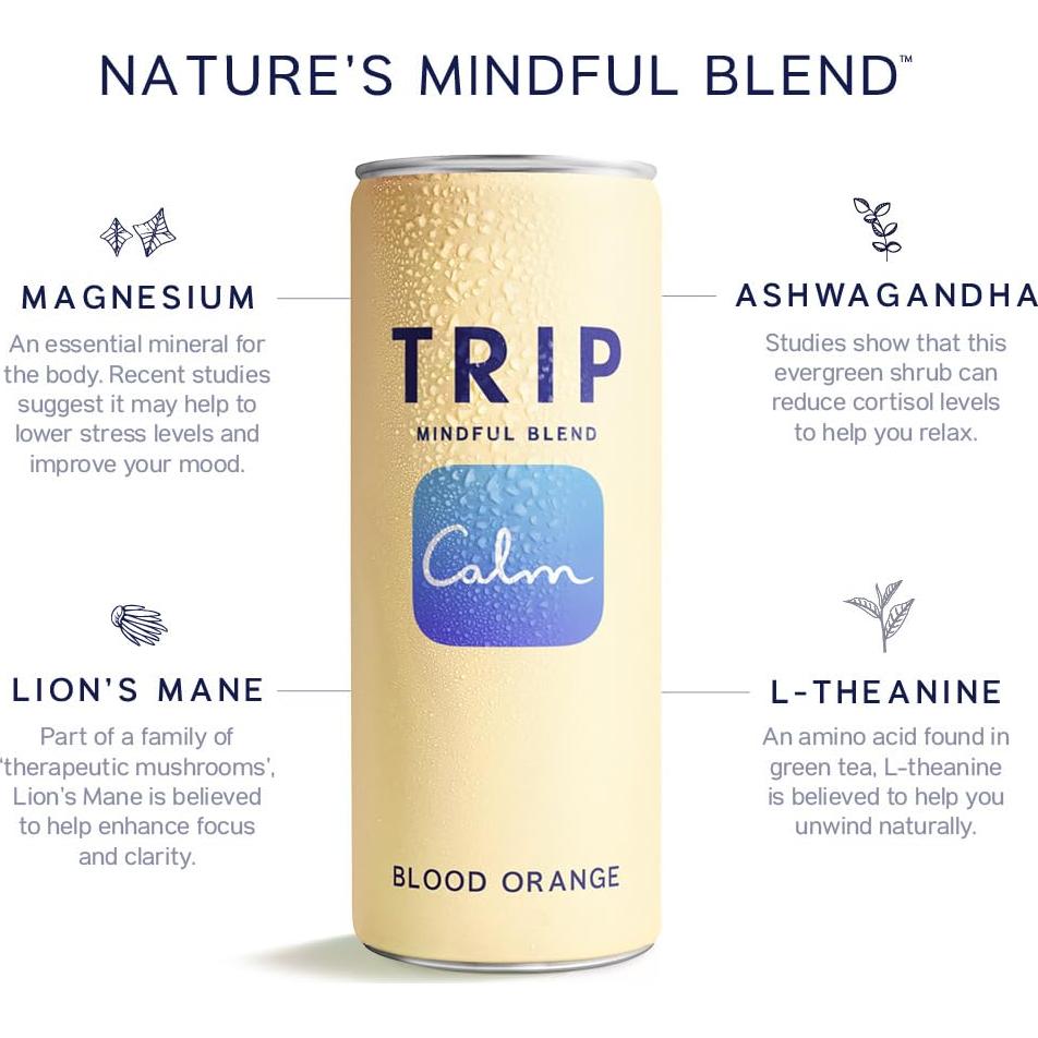 Bebida Calmante Mezcla Consciente Trip Naranja Sangre 355 ML 12Pk
