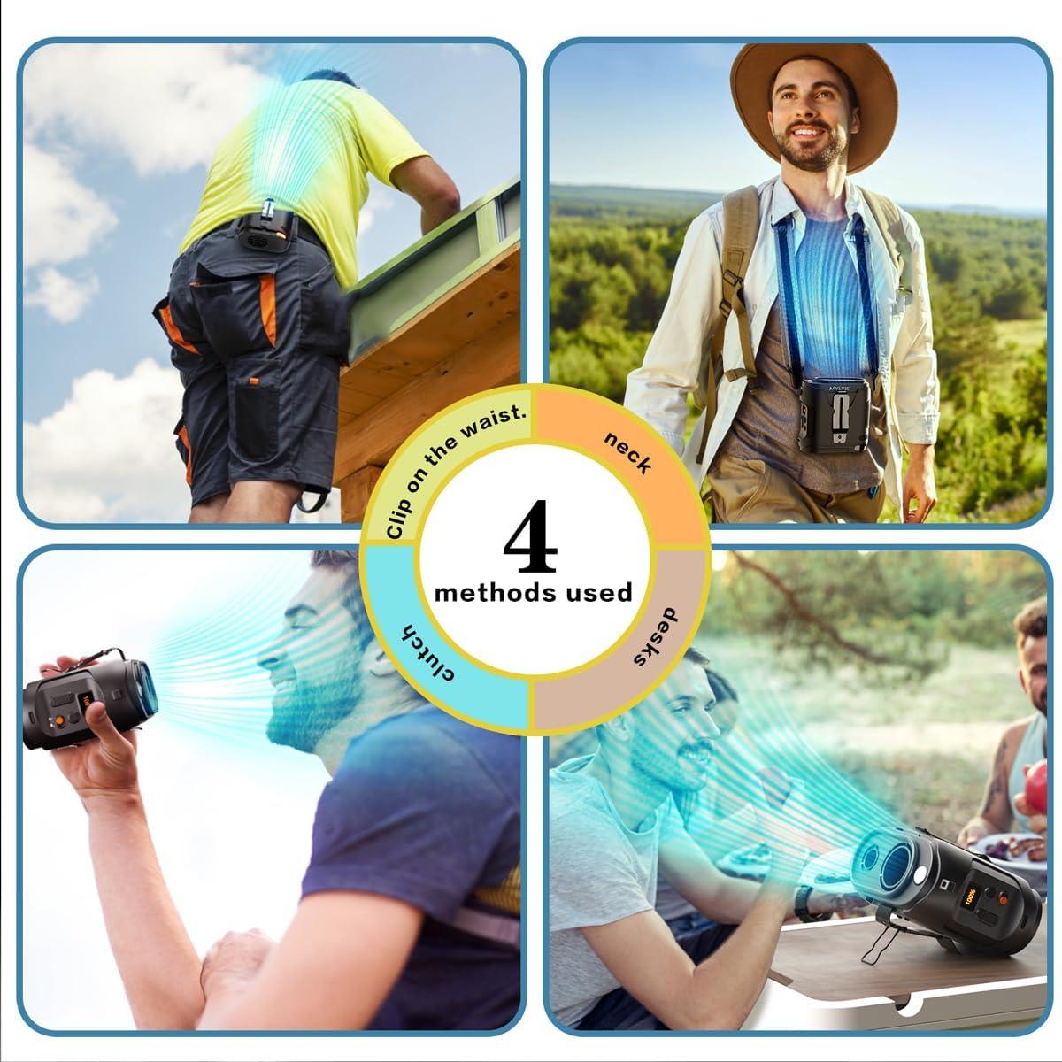 Ventilador Personal Portátil Naibrxh GYFX-B 5 Velocidades 16500 RPM