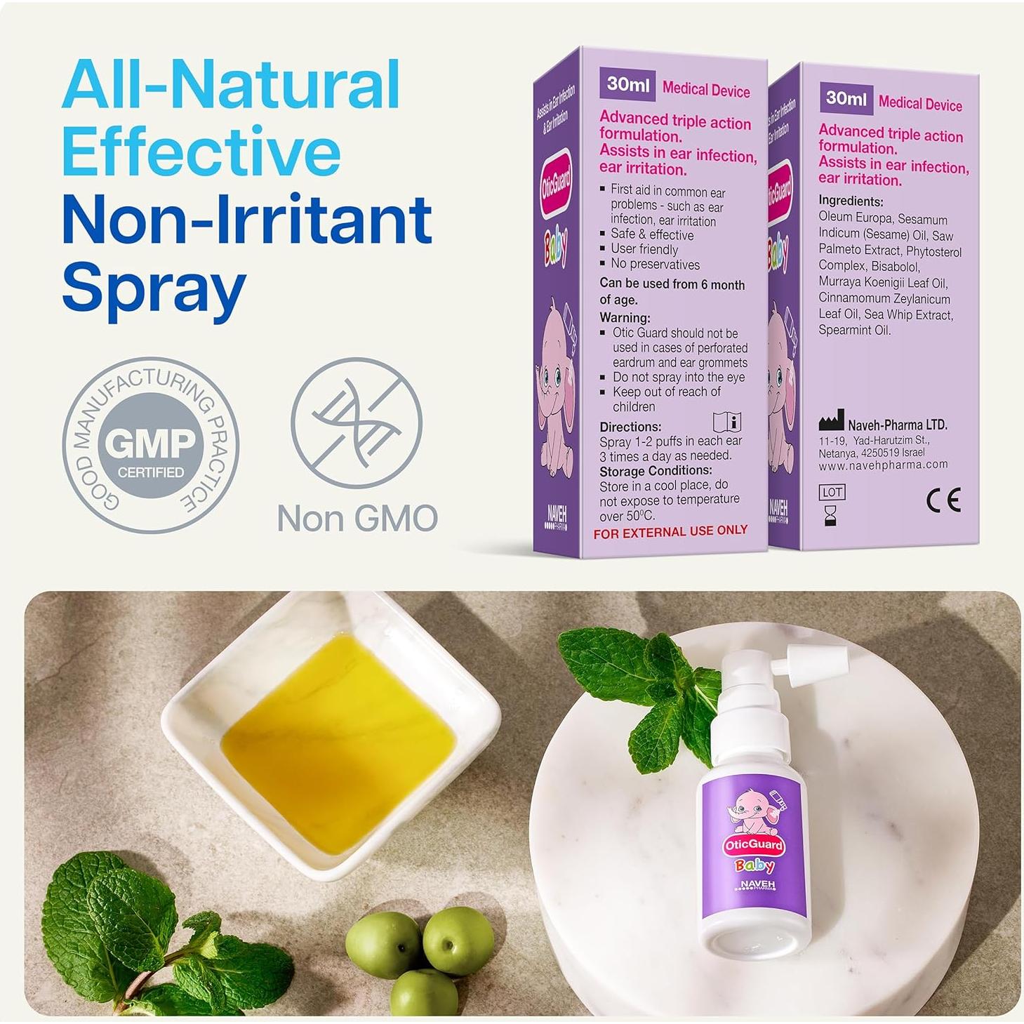 Gotas para Oídos Baby Otic Guard NAVEH PHARMA 15ml Natural