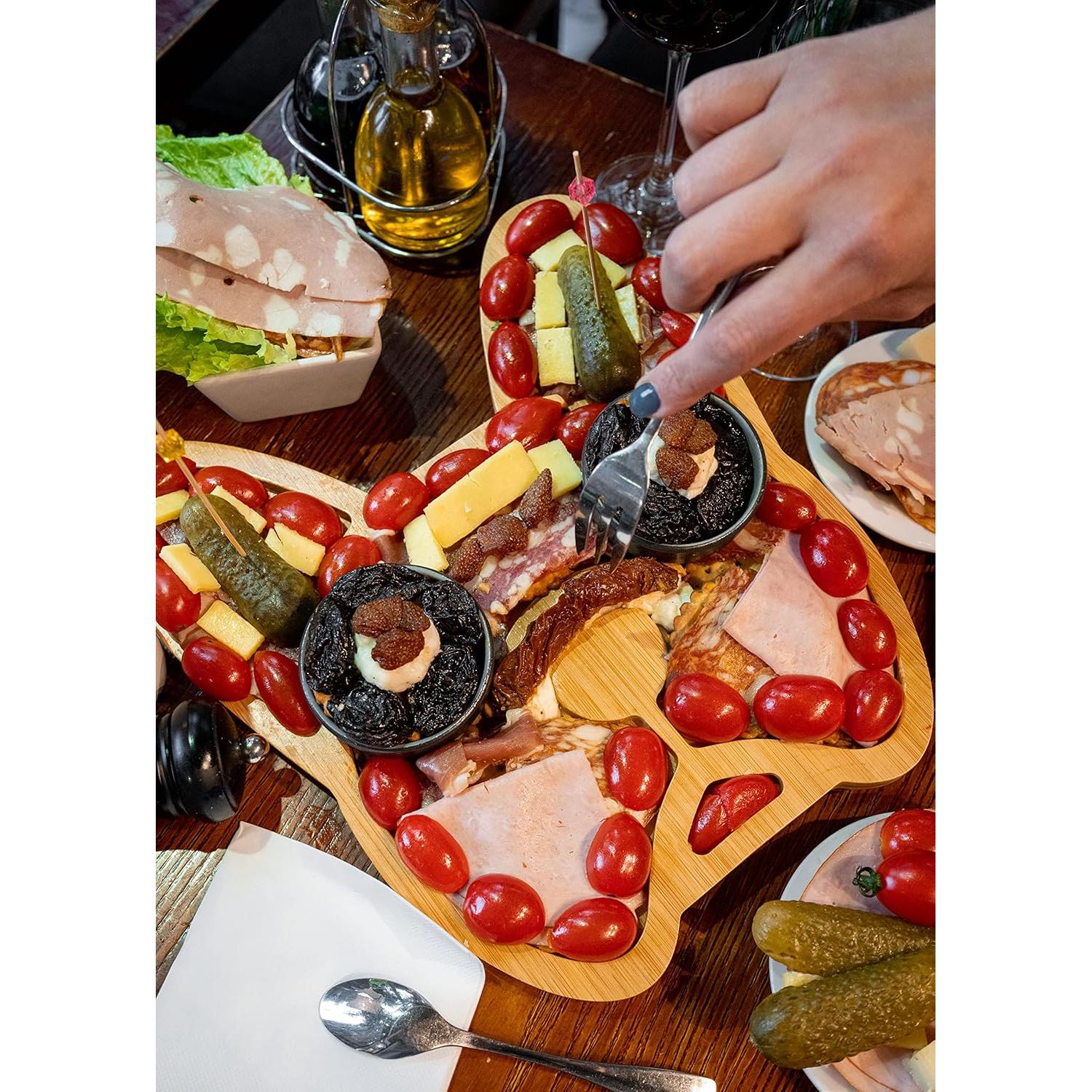 Tabla de Queso Bulldog Francés House Party 30.5 cm Bambú