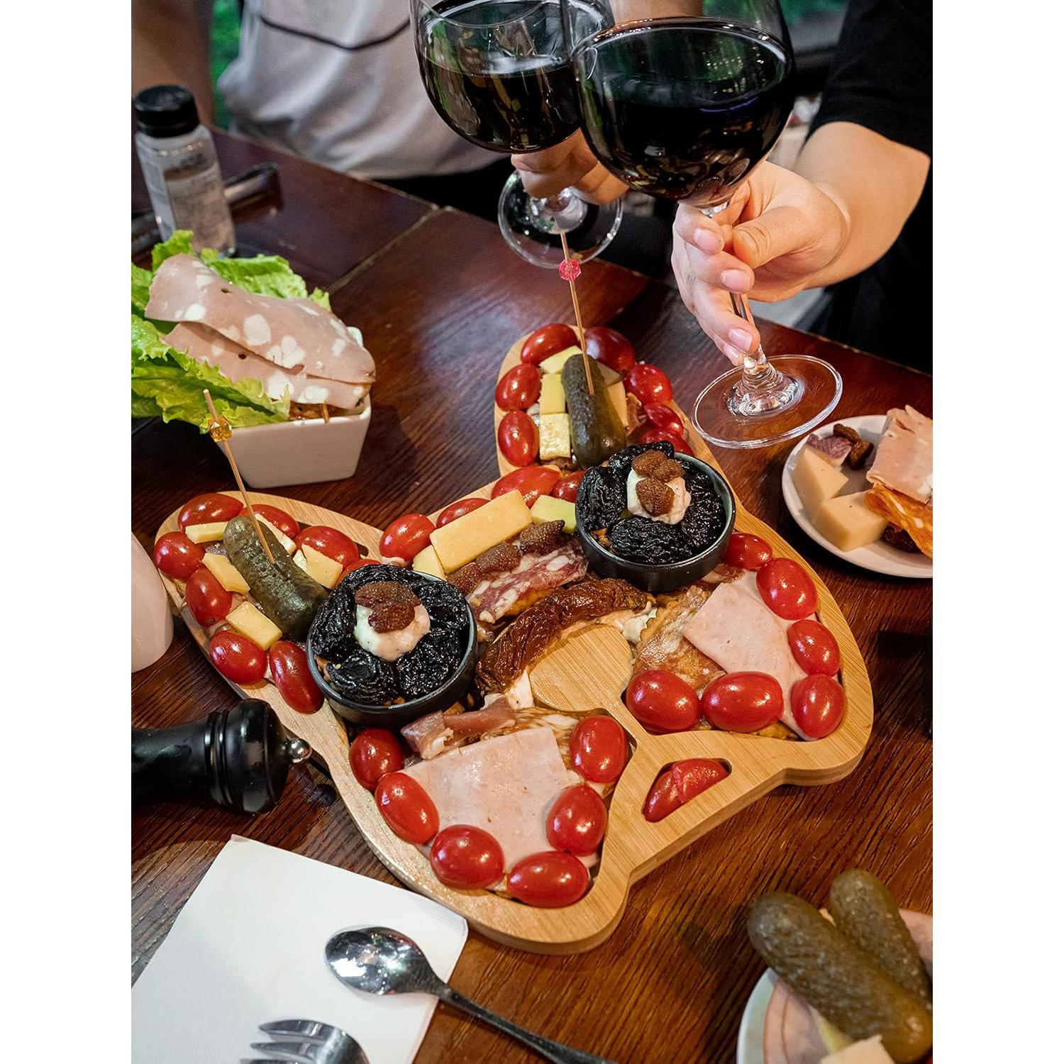 Tabla de Queso Bulldog Francés House Party 30.5 cm Bambú