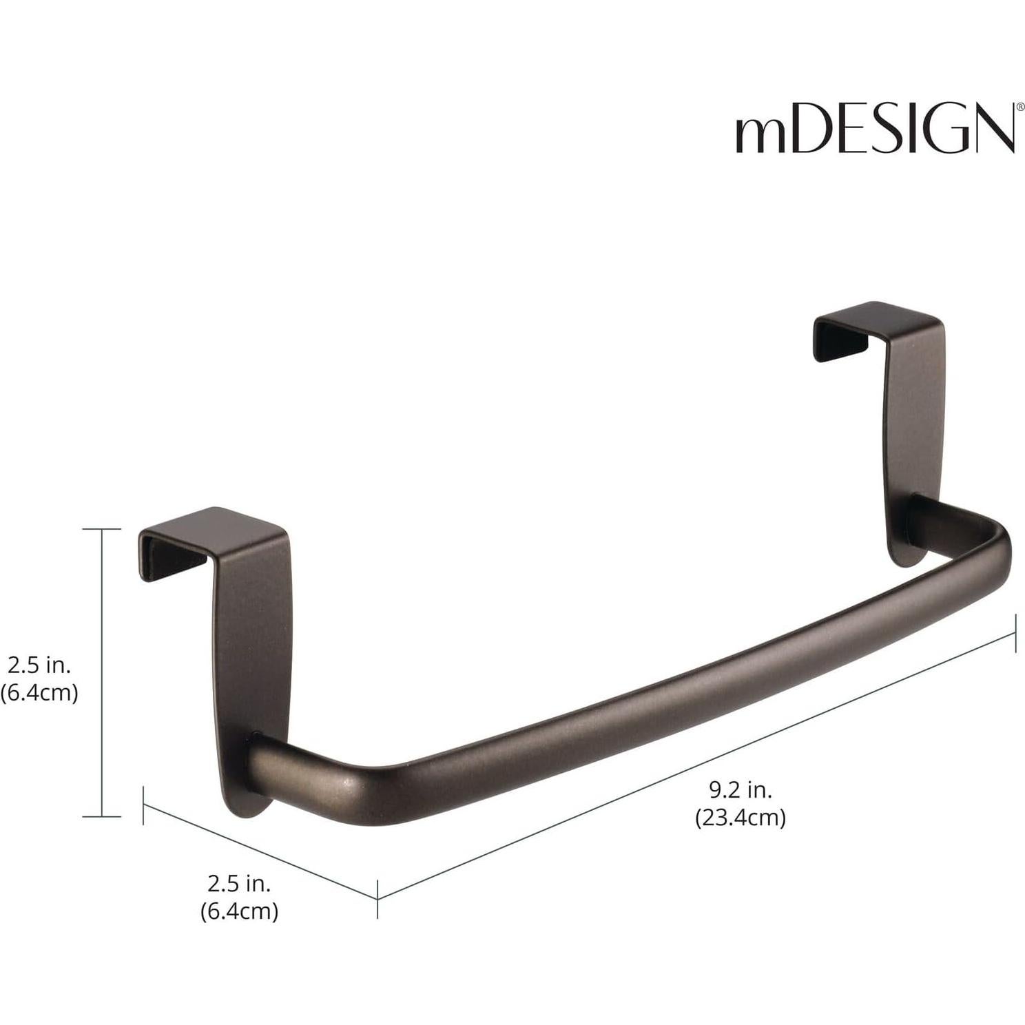 Soporte de Toallas de Cocina mDesign Bronce 6.4x23.4 cm