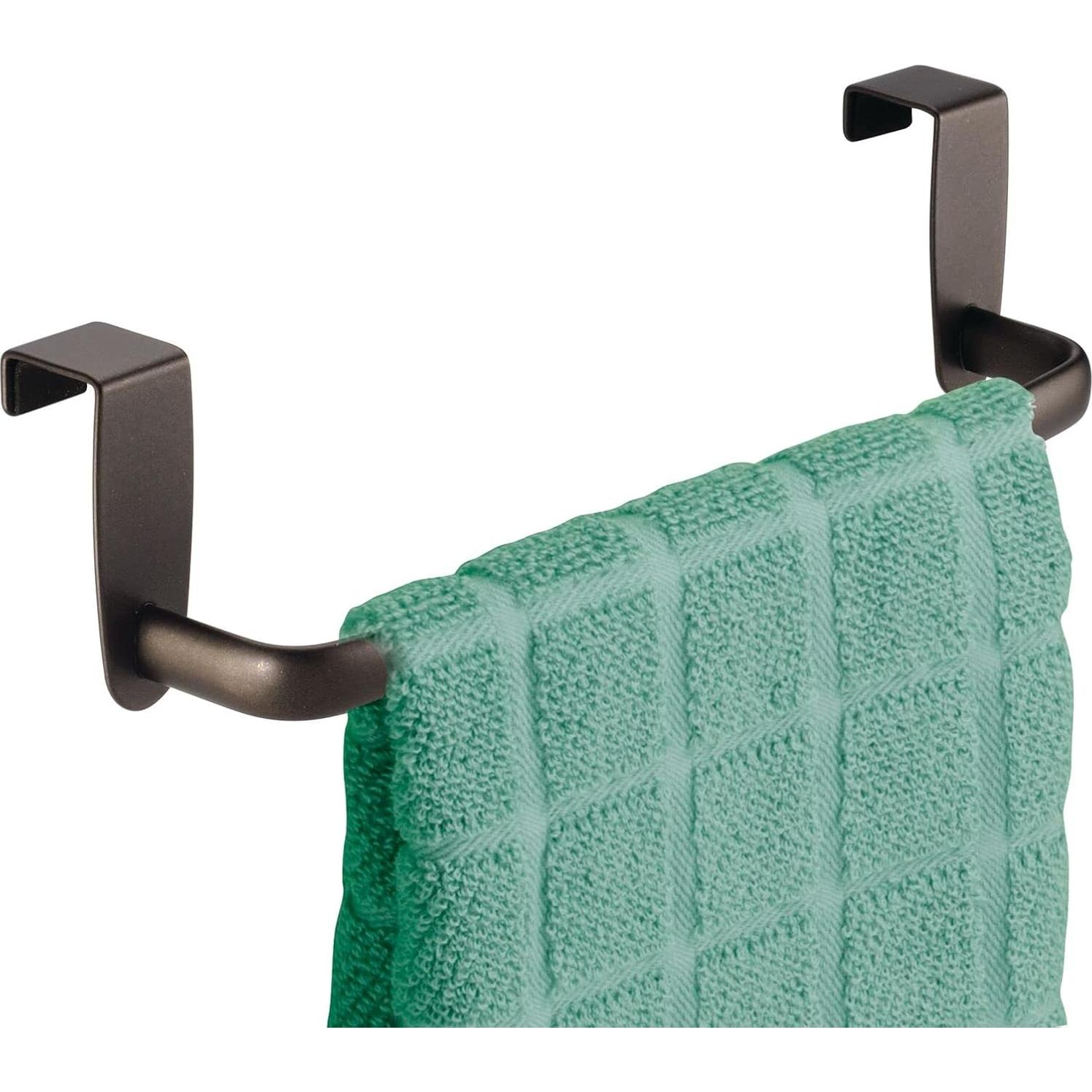 Soporte de Toallas de Cocina mDesign Bronce 6.4x23.4 cm