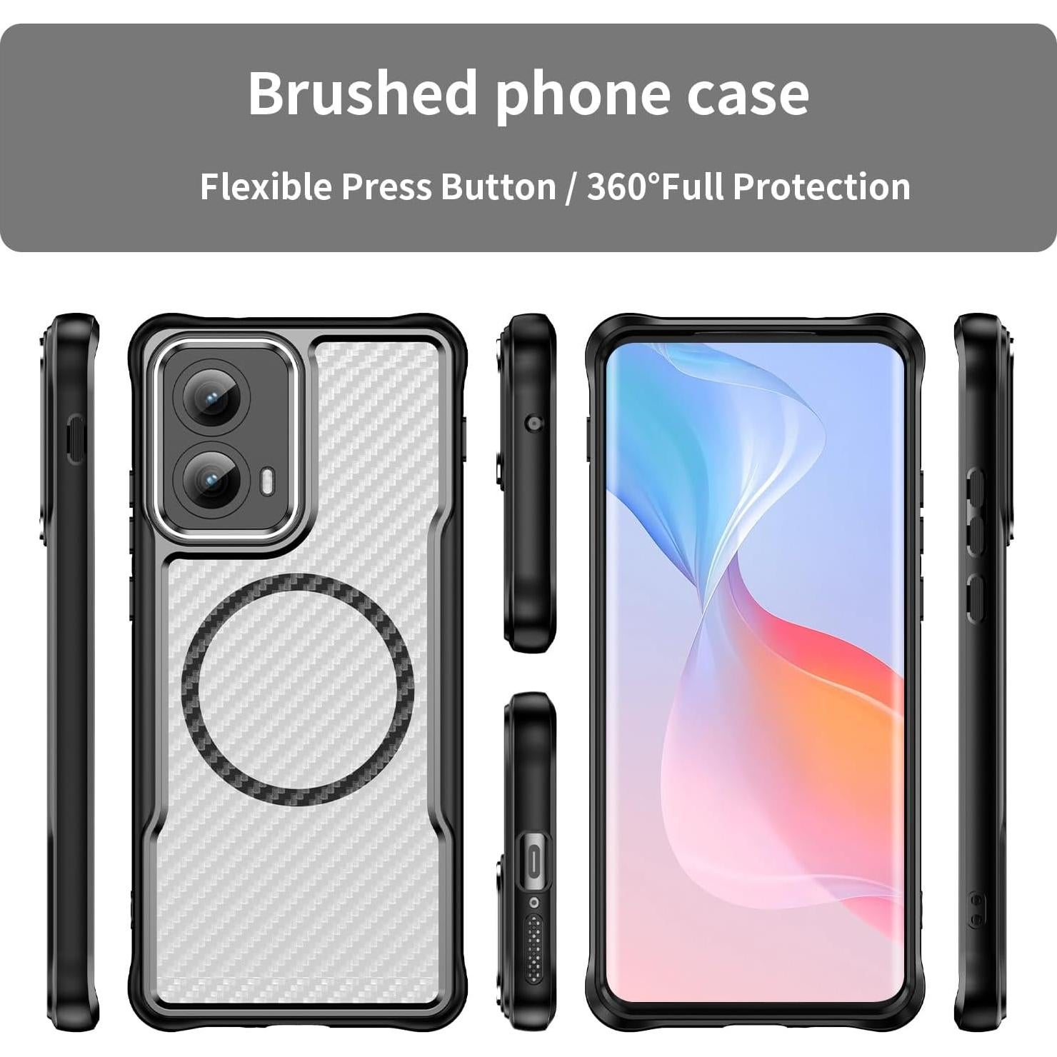 Funda para Motorola Edge 2024 con Soporte Magnético y Carga Inalámbrica