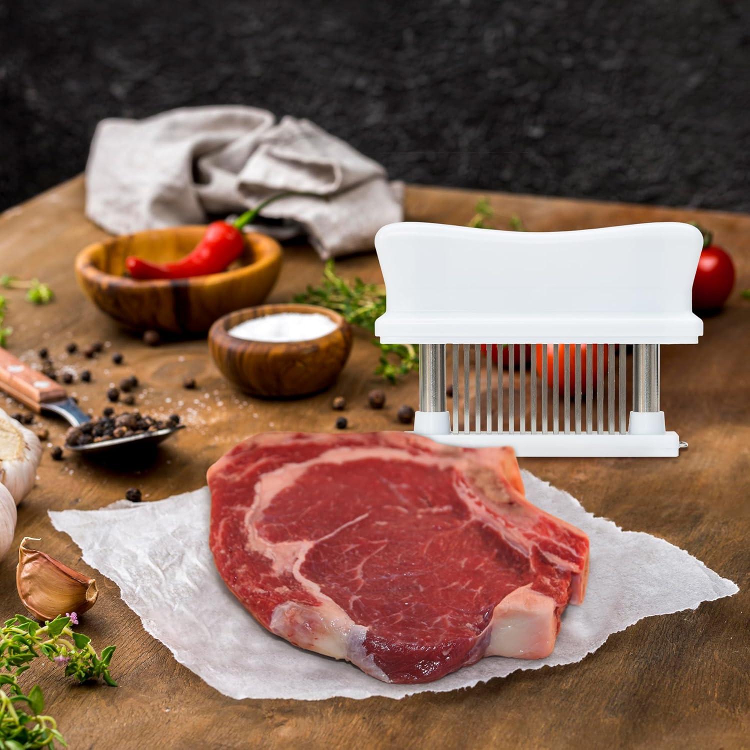 Aplanador de Carne WYZworks con 48 Cuchillas de Acero Inoxidable