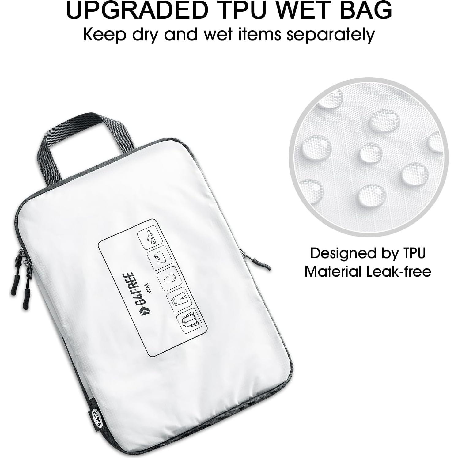 Set de 6 Cubos de Compresión G4Free para Empacar Viajes