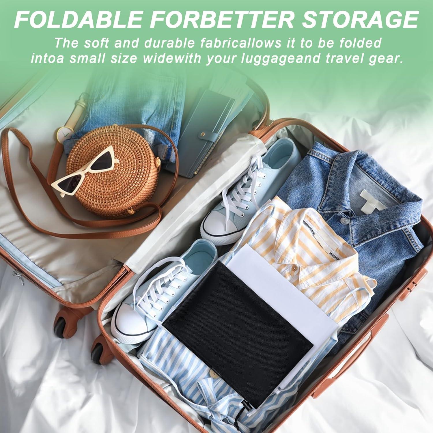 2 Bolsas de Lavandería de Malla XL Aegero 61x91cm Negro