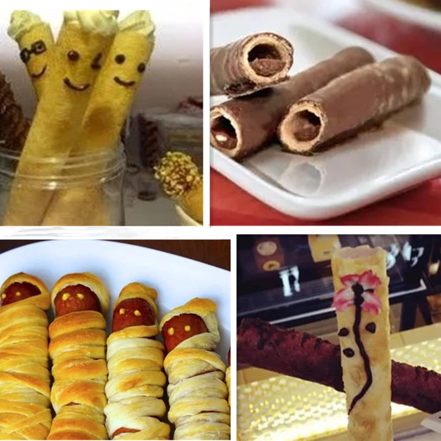 Juego de Moldes para Cannoli Joyeee 16 Piezas Acero Inoxidable