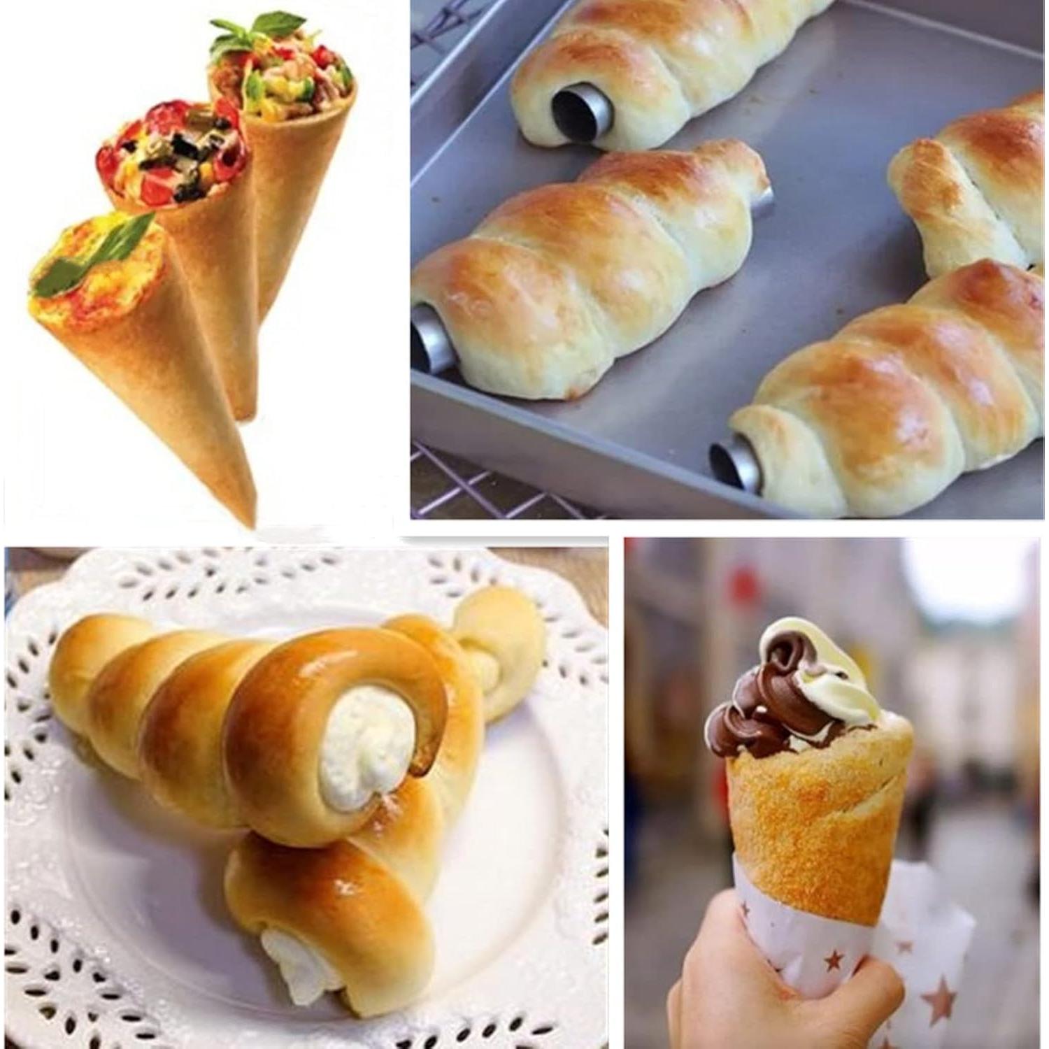 Juego de Moldes para Cannoli Joyeee 16 Piezas Acero Inoxidable