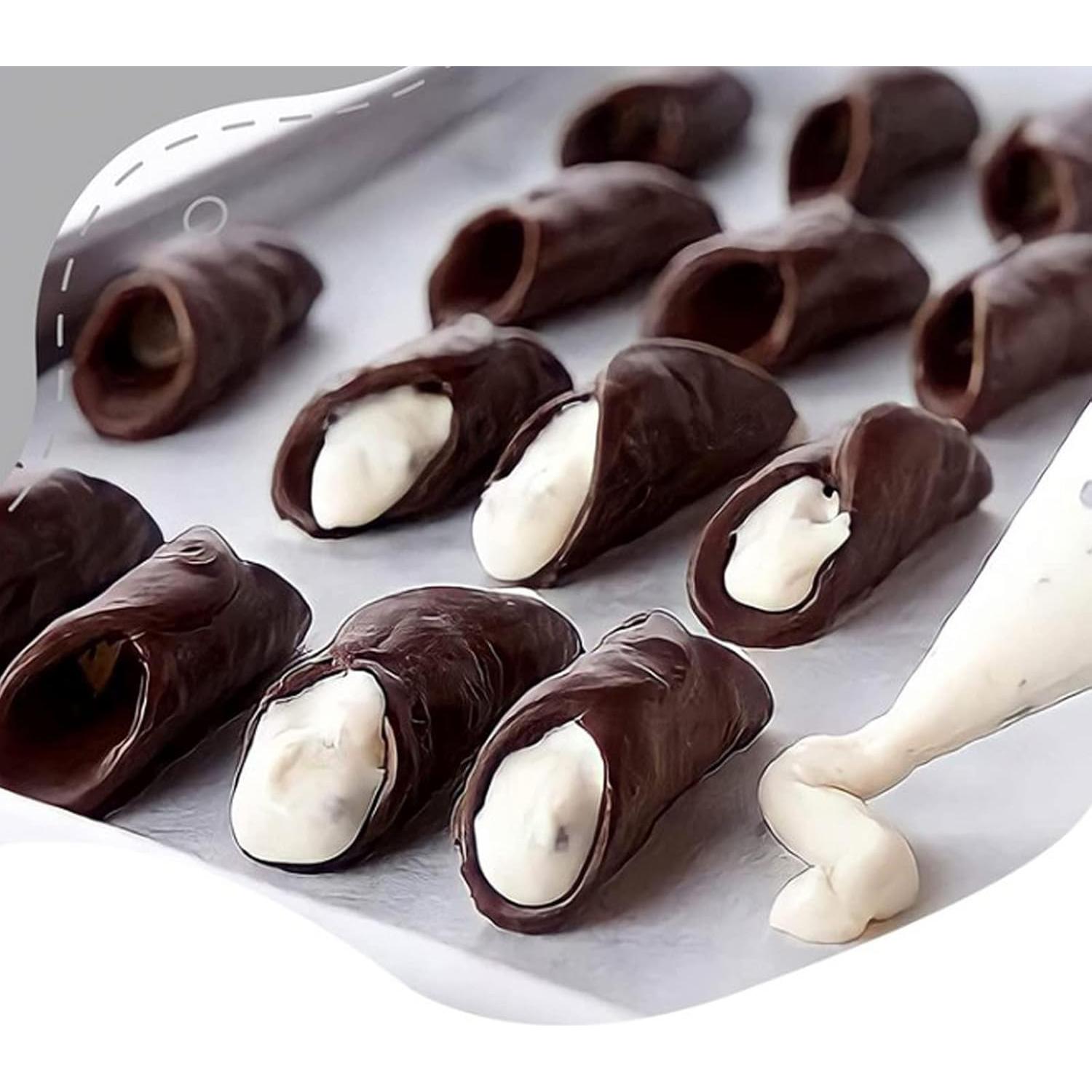 Juego de Moldes para Cannoli Joyeee 16 Piezas Acero Inoxidable