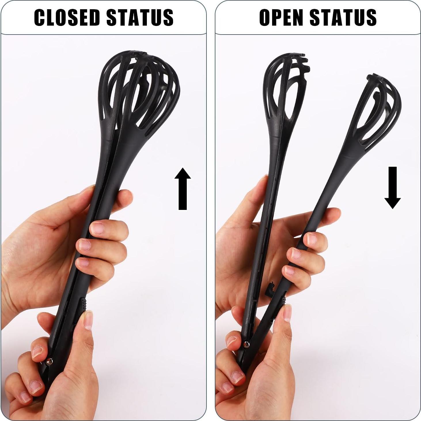 Batidor de Huevos y Pinza de Comida 2-en-1 Lyreh Negro