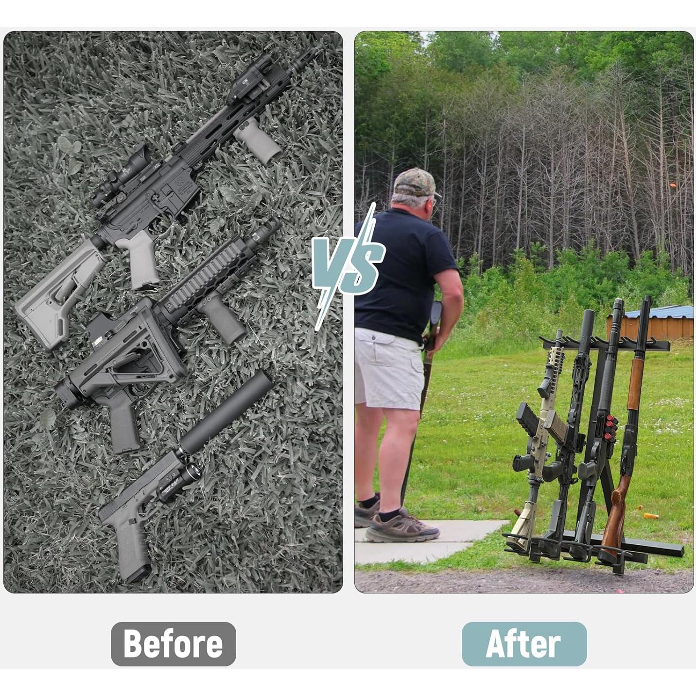 Soporte para Armas OSIEWEN Plegable 4 Ranuras Metal 3.08kg