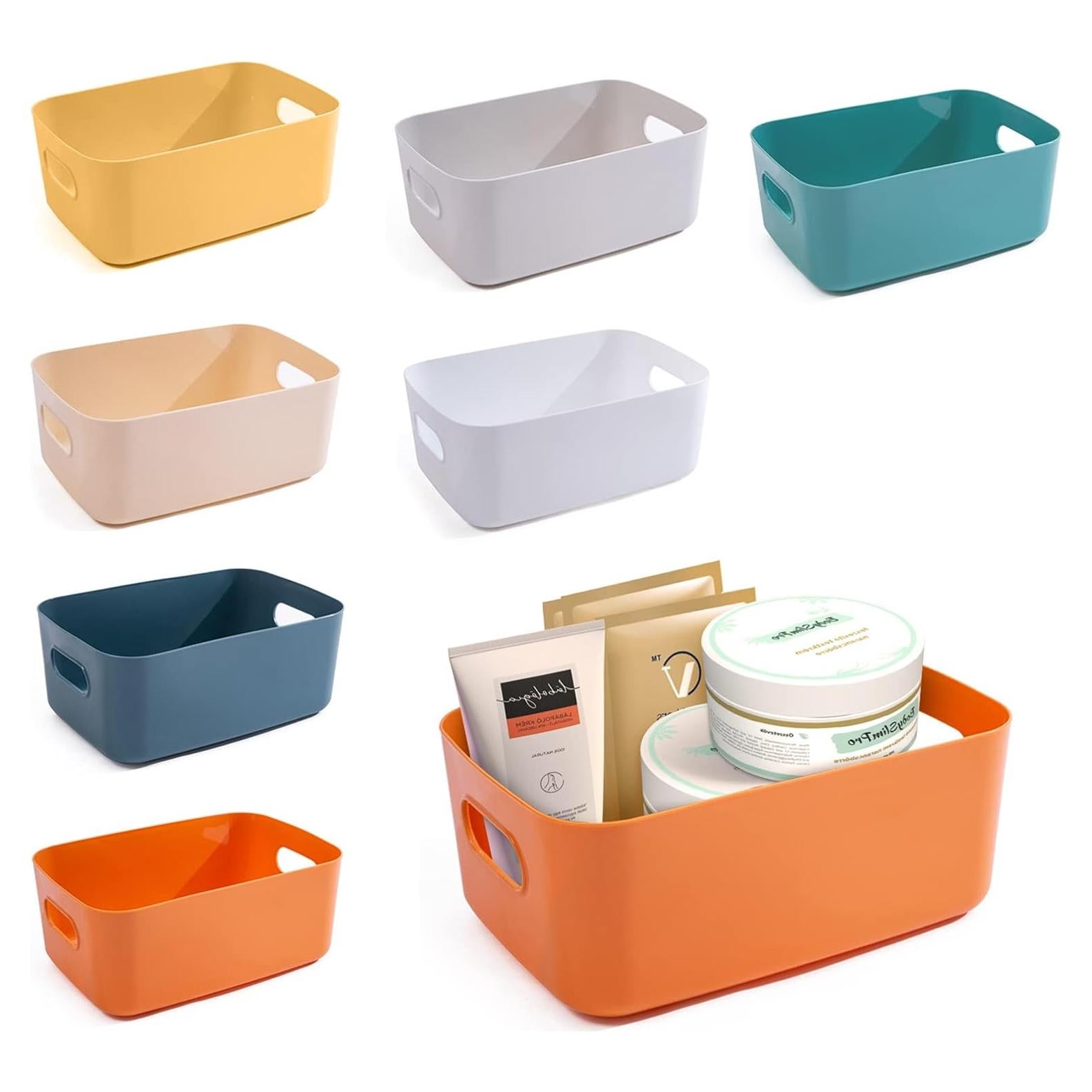 Set de 7 Cestas de Plástico OWill 2.1L Multicolor para Organización