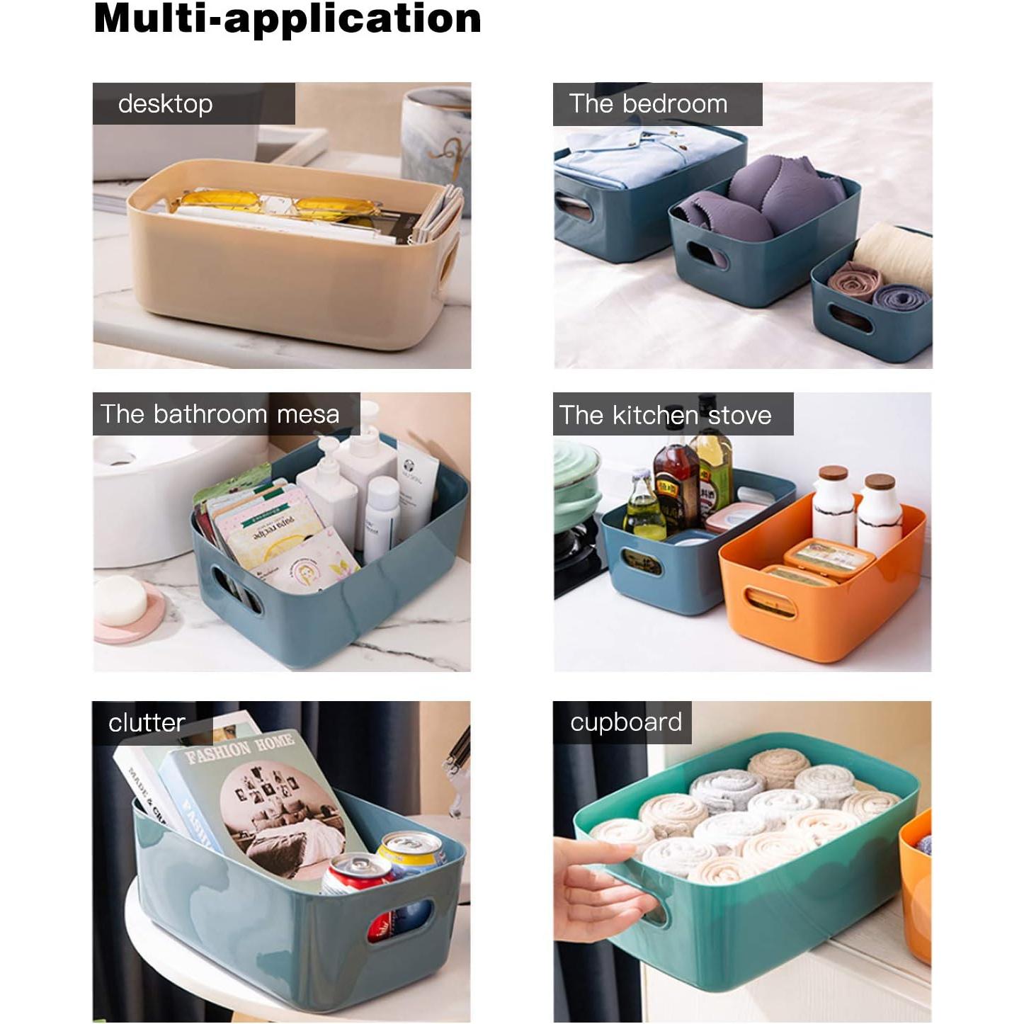 Set de 7 Cestas de Plástico OWill 2.1L Multicolor para Organización