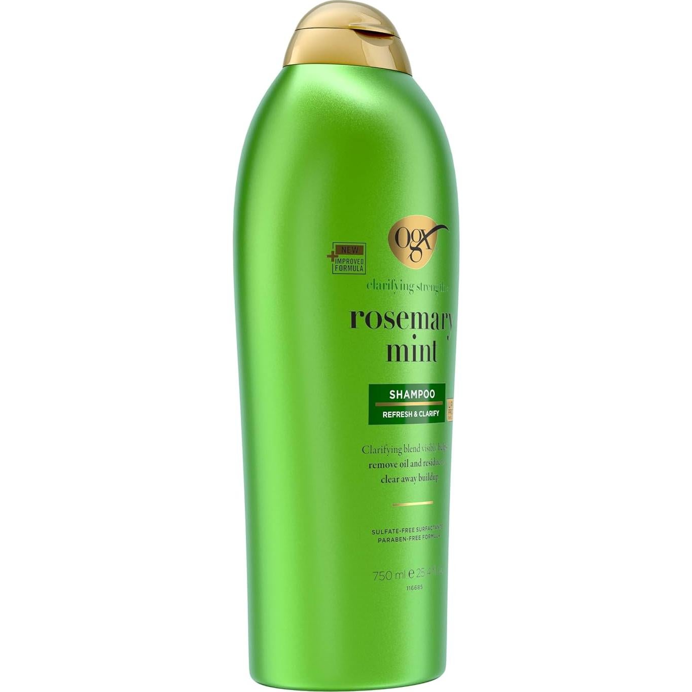 Champú Aclarador OGX Strength 750 ml Romero Menta Cabello Graso