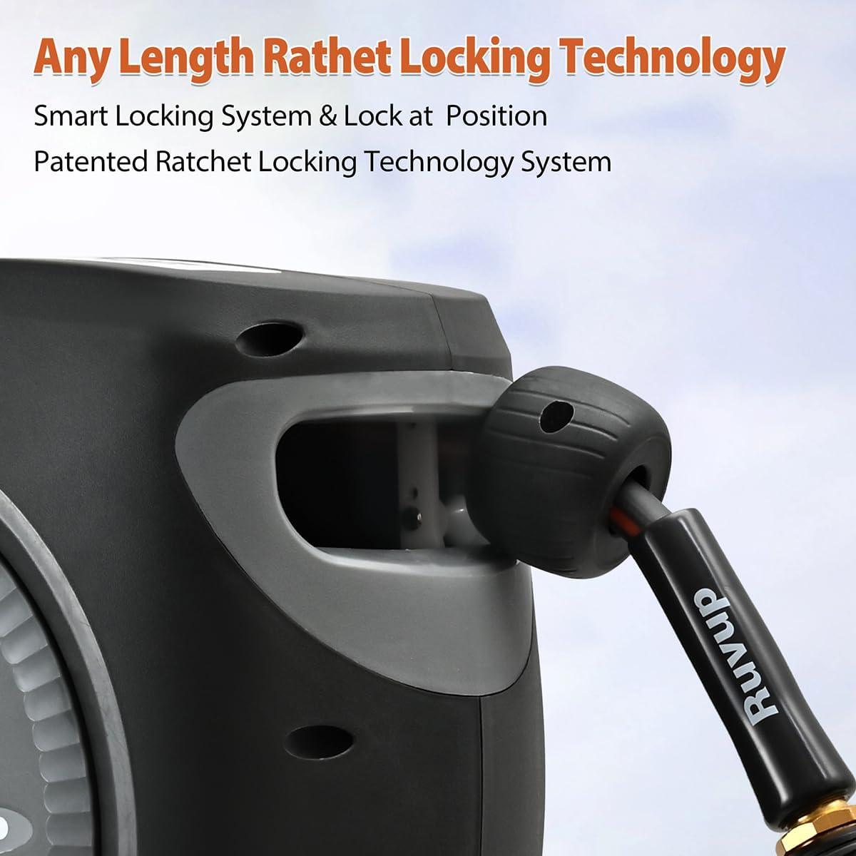 Carrete de Manguera Retráctil Ruvup 15.24m Automático UV