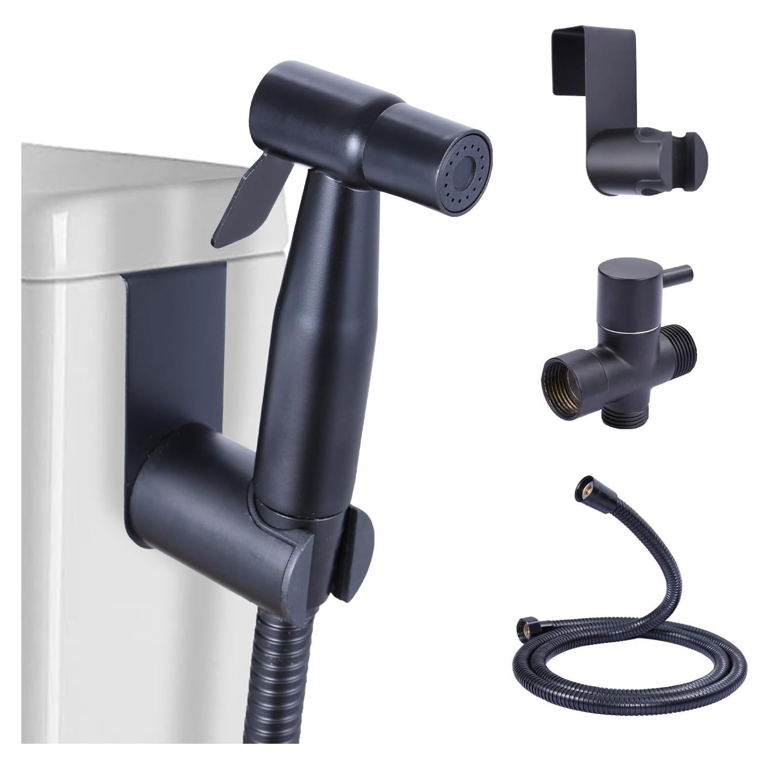 Rociador de Bidet de Mano Peisaluo Acero Inoxidable Negro