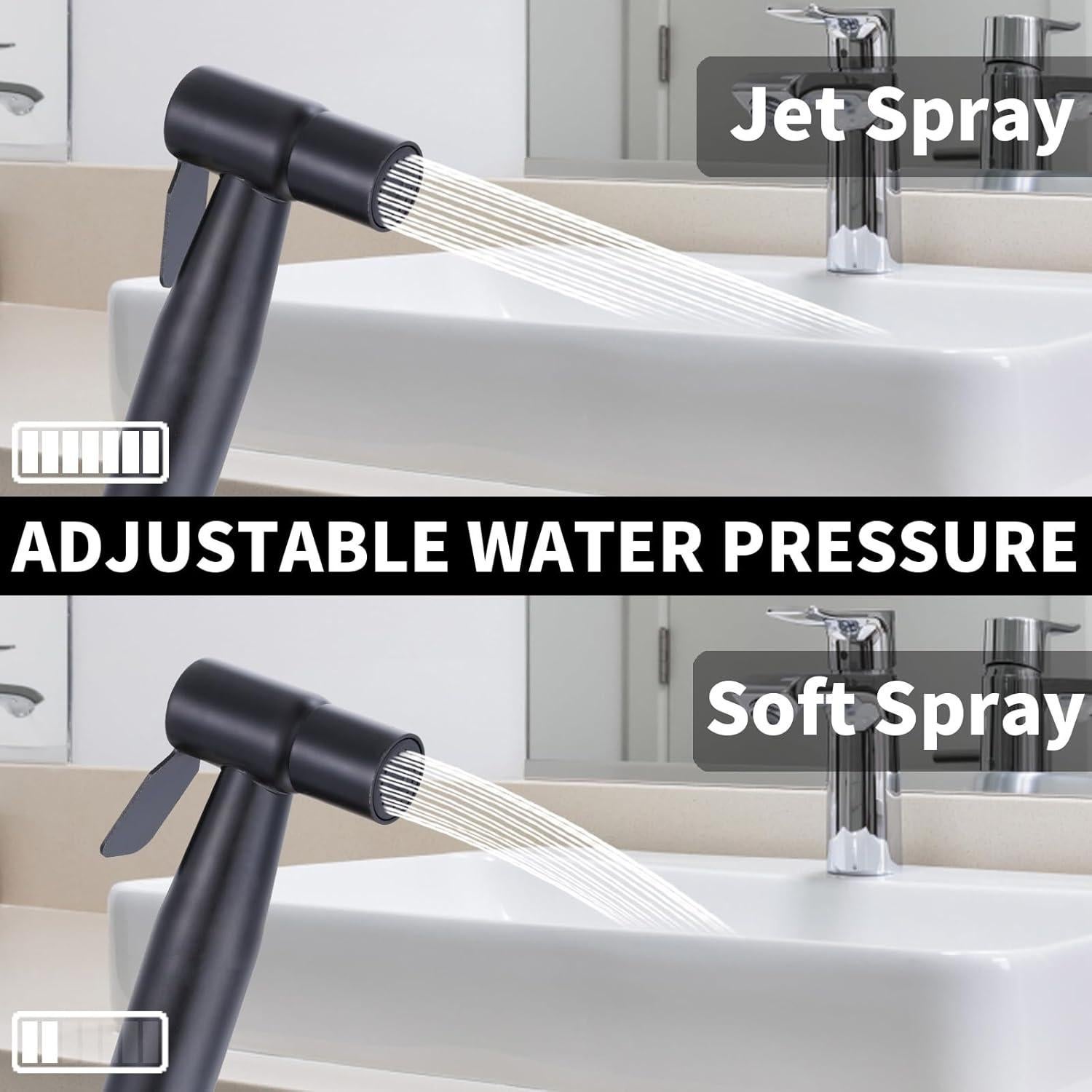 Rociador de Bidet de Mano Peisaluo Acero Inoxidable Negro