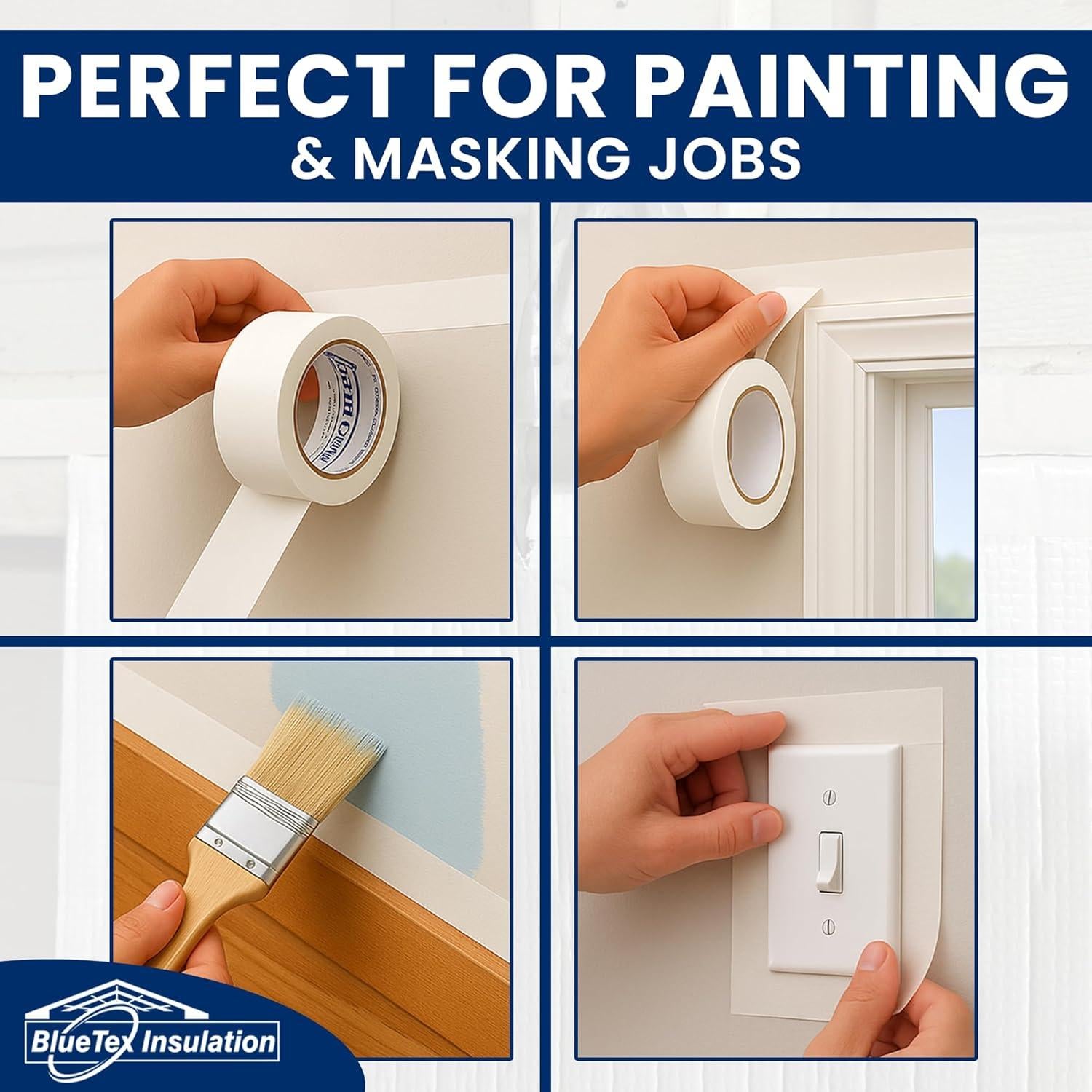 Cinta Barrera de Vapor BlueTex 5 cm x 59,7 m para Aislamiento