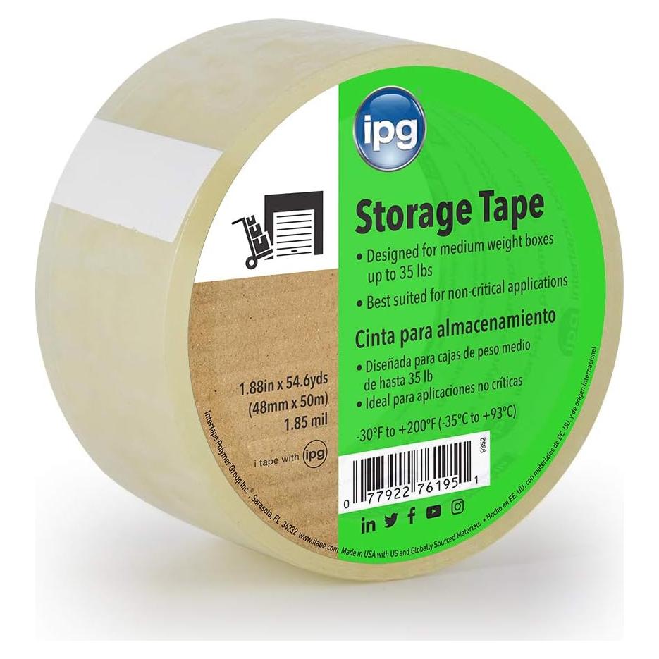 Cinta de Almacenamiento IPG Transparente 1.88" x 50 m 9852