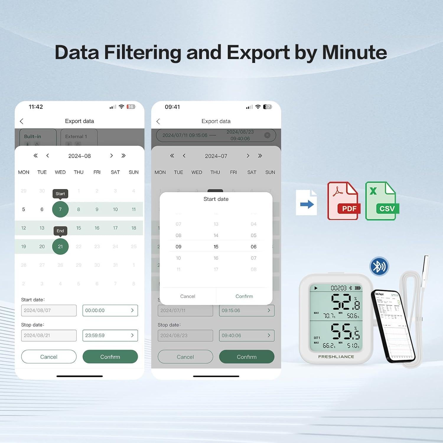 Termómetro Bluetooth Freshliance BlueTag TH30R-I con Sonda