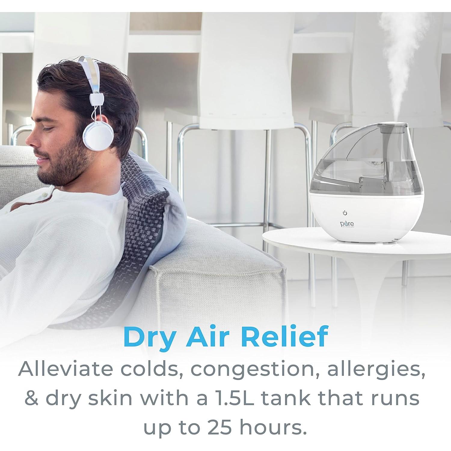 Humidificador ultrasónico Pure Enrichment MistAire Silver 1.5L