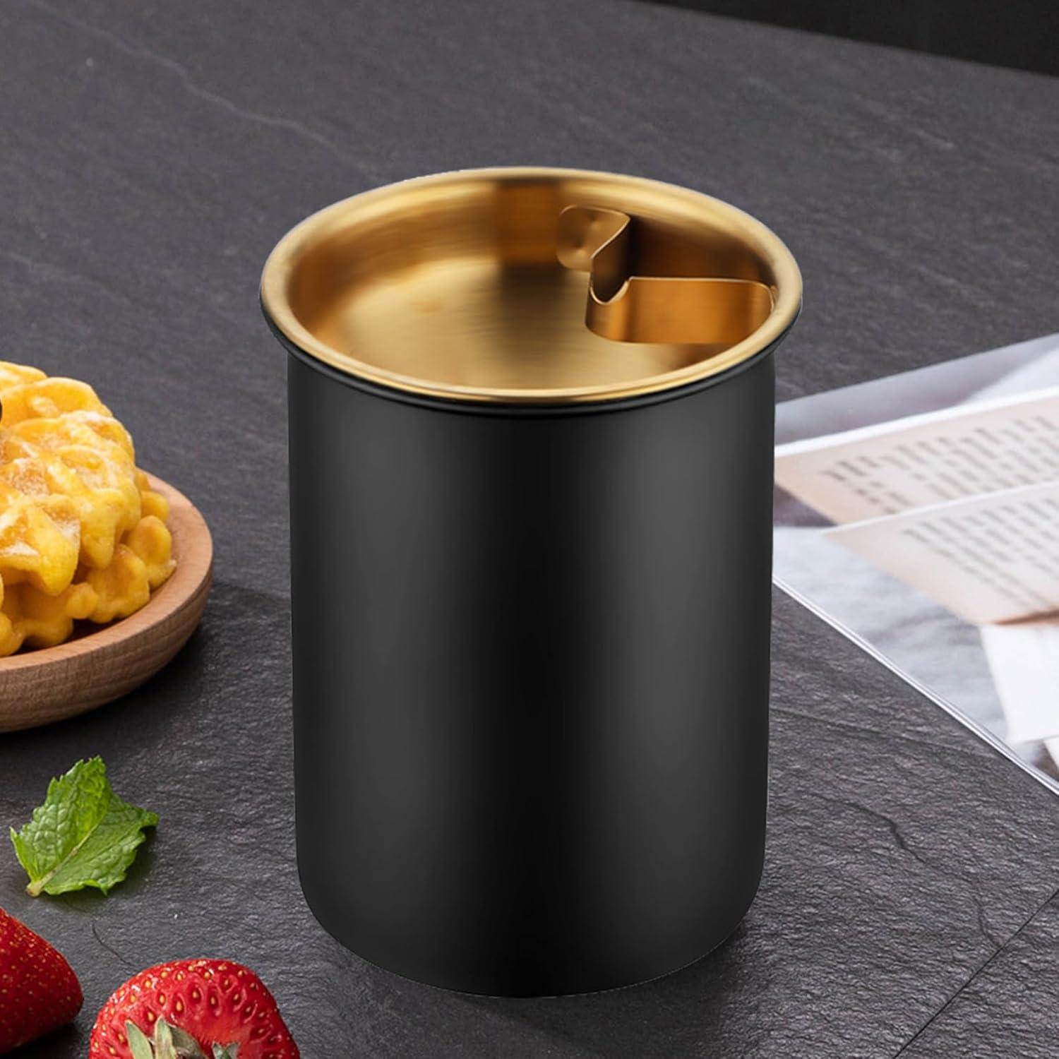 Cenicero de coche MaoMaoCha de acero inoxidable con tapa