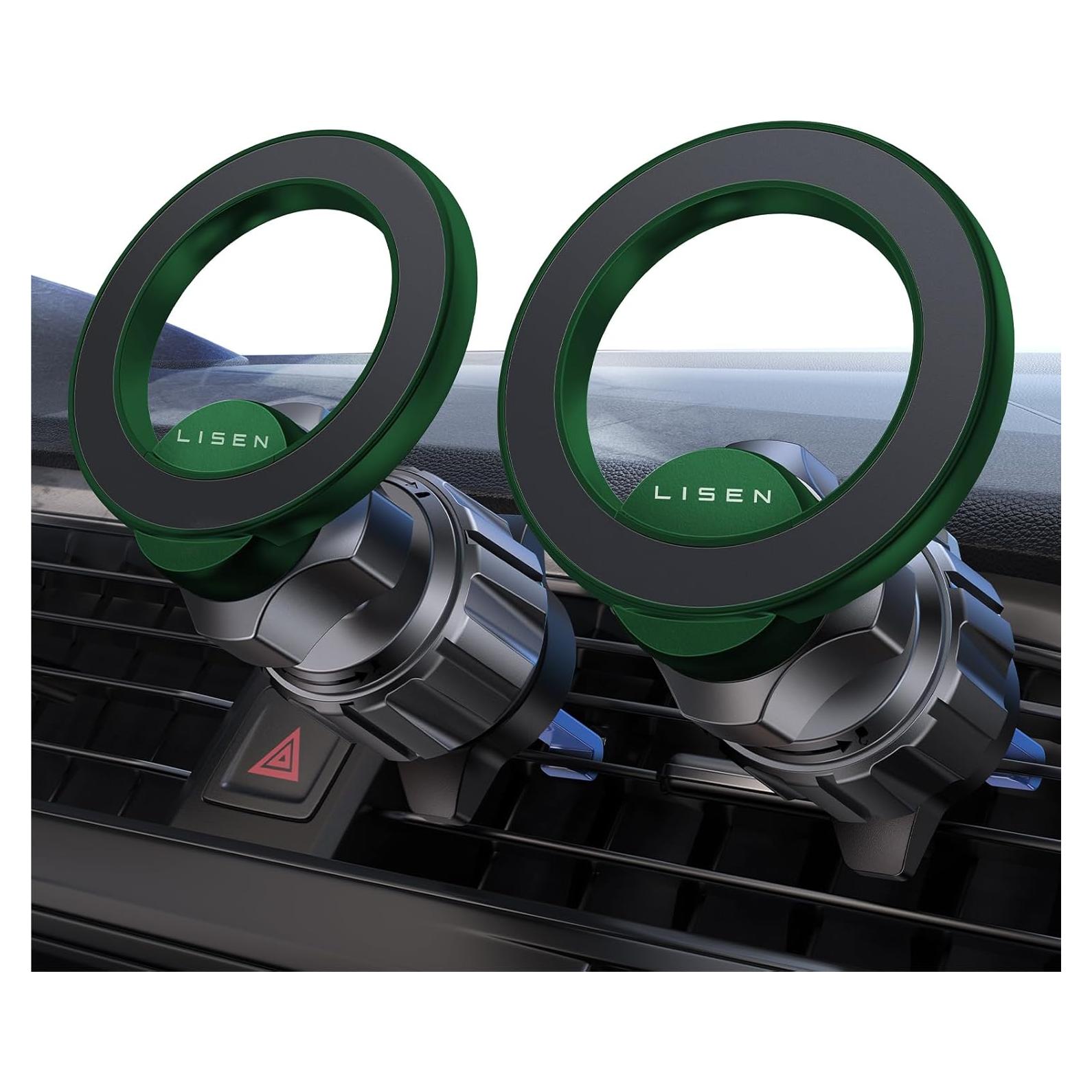 Soporte Magnético para Auto LISEN MagSafe Verde Ajustable