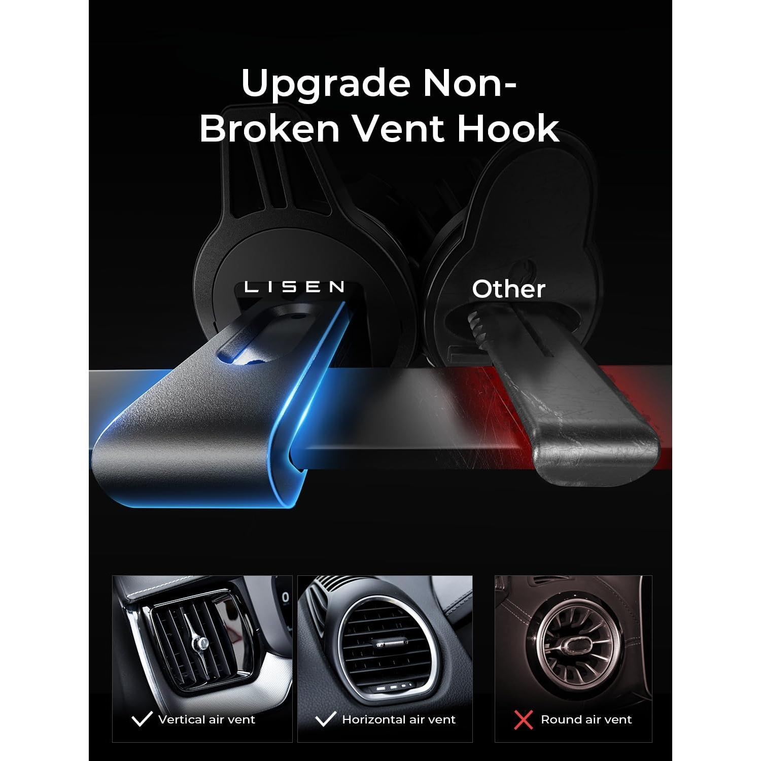 Soporte Magnético para Auto LISEN MagSafe Verde Ajustable