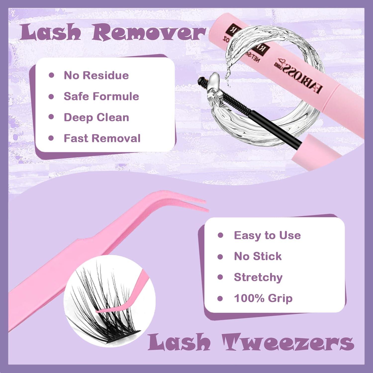 Kit de Extensión de Pestañas Fablosslashes 144Pcs 80D 9-16mm