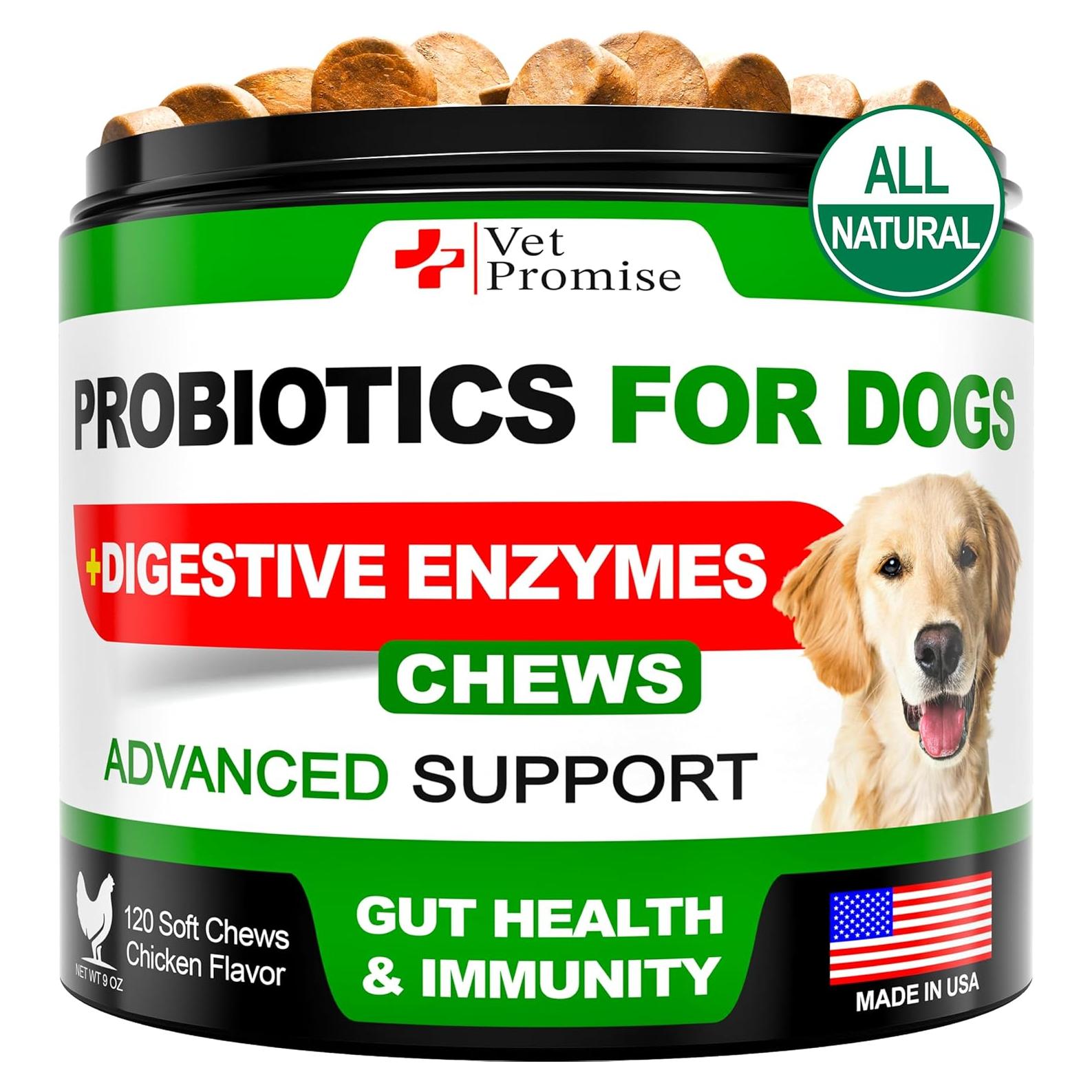 Probioticos para Perros Vet Promise - 120 Suplementos Masticables