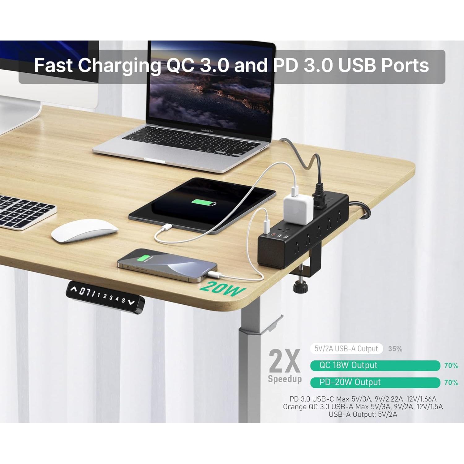 Regleta de Alimentación CCCEI 15 Salidas USB-A y USB-C 1.22m