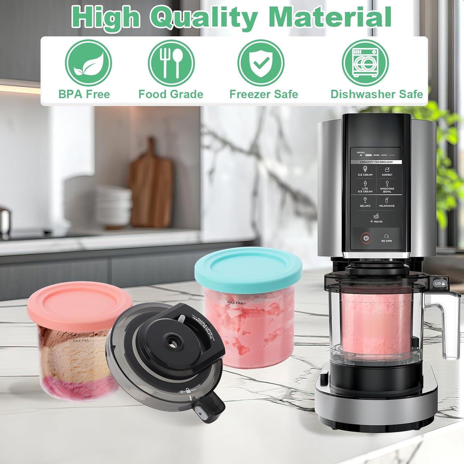 Tapa de Tazón Exterior y 2 Contenedores Ninja Creami 16 oz