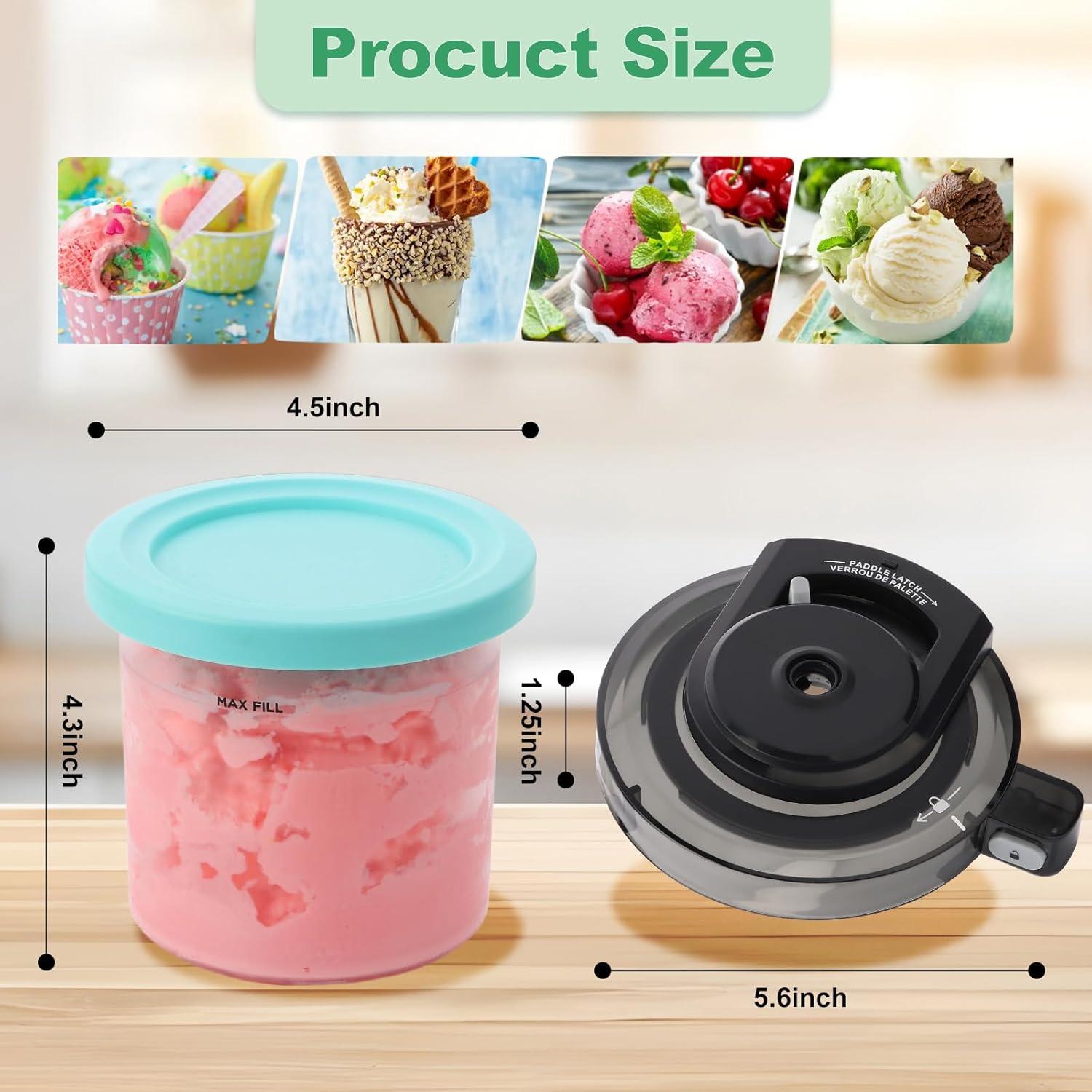 Tapa de Tazón Exterior y 2 Contenedores Ninja Creami 16 oz