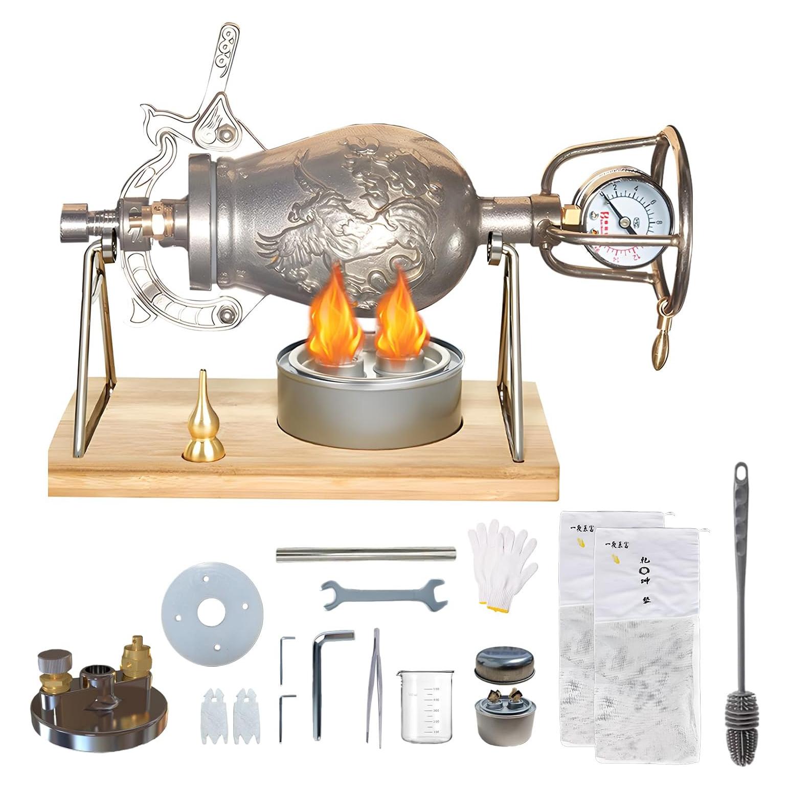 Máquina de Palomitas Manual Jvsufuik 350ml Acero Inoxidable