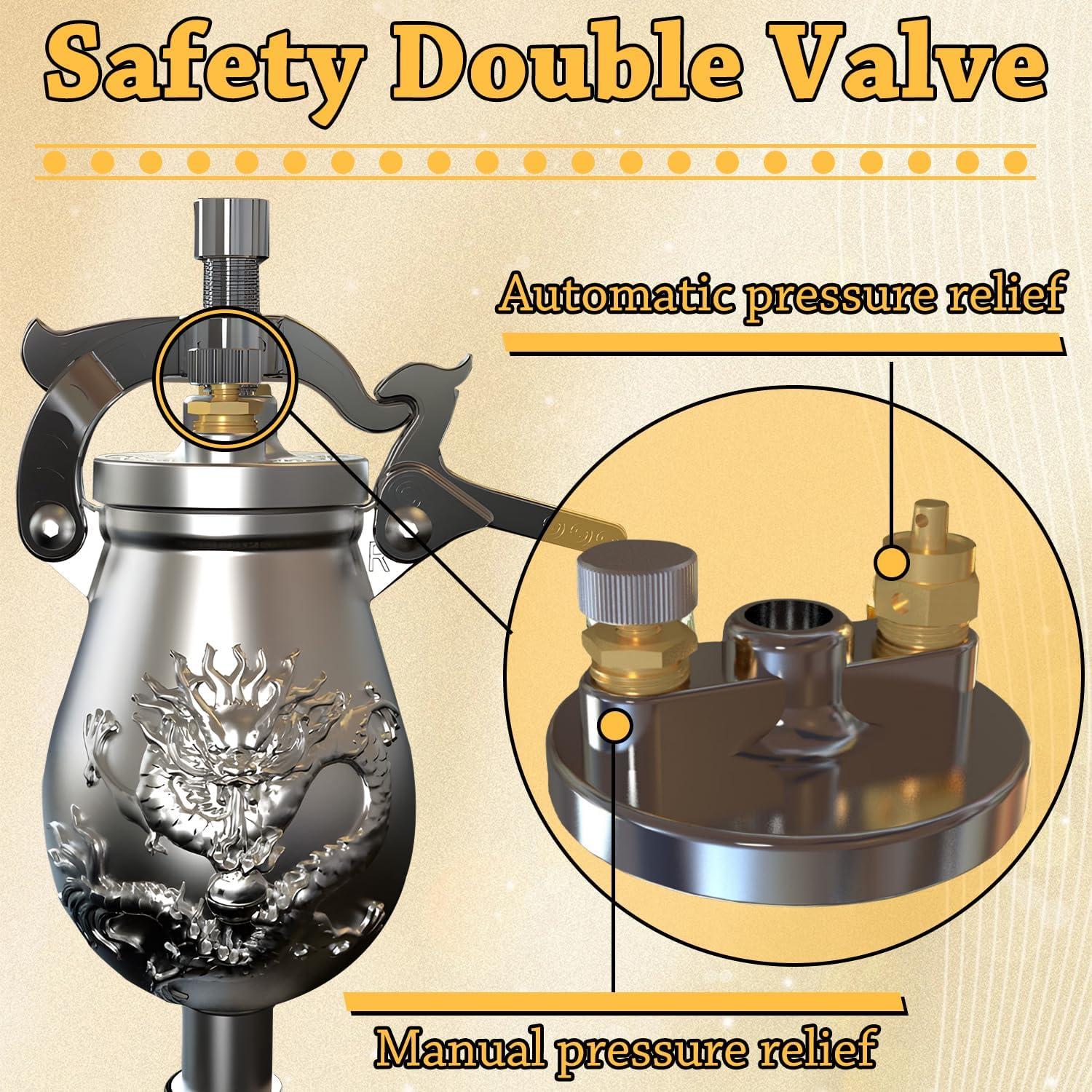 Máquina de Palomitas Manual Jvsufuik 350ml Acero Inoxidable
